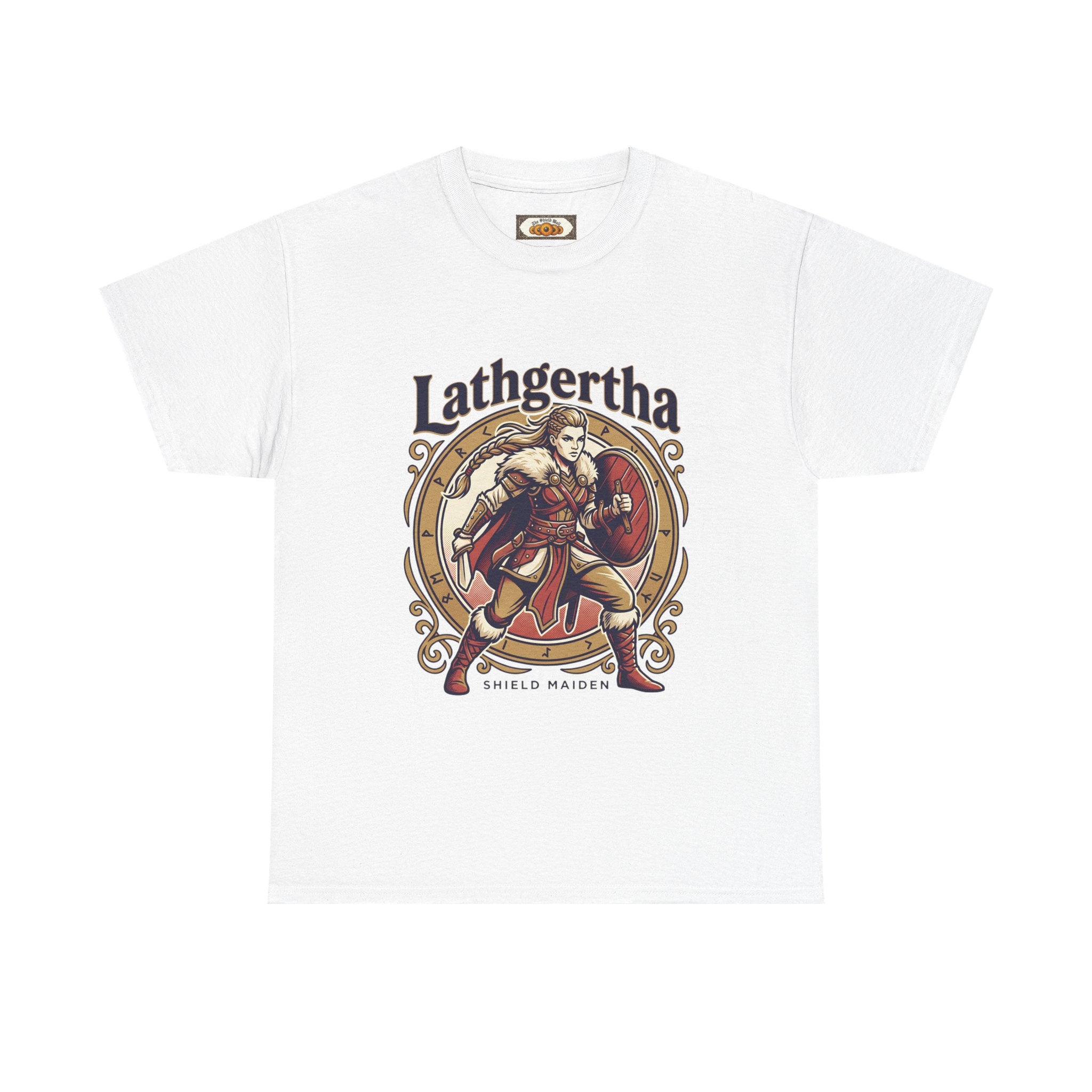 Shield Maiden T-Shirt | Lathgertha Viking Art | Unisex Adult Tee