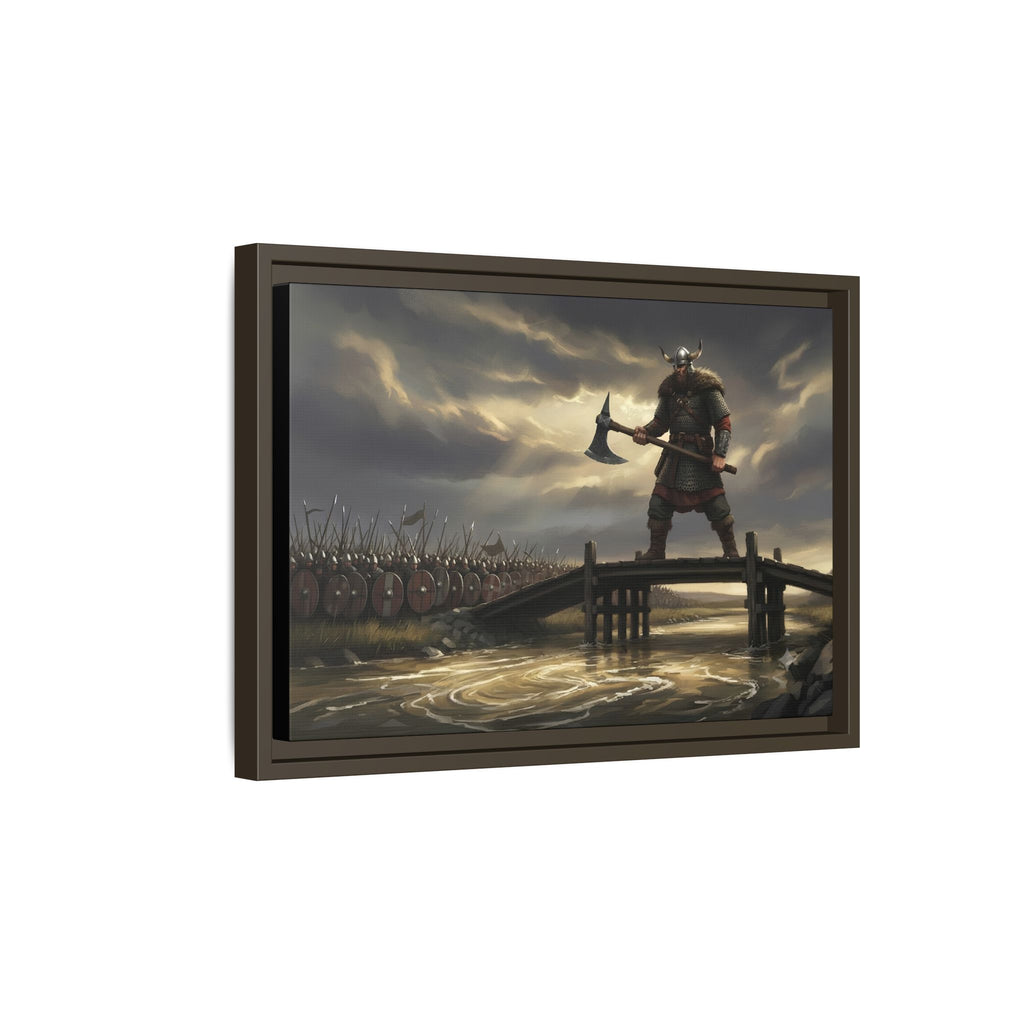 The Lone Axeman of Stamford Bridge — Framed 1066 Viking Canvas Print | Heritage Clothing