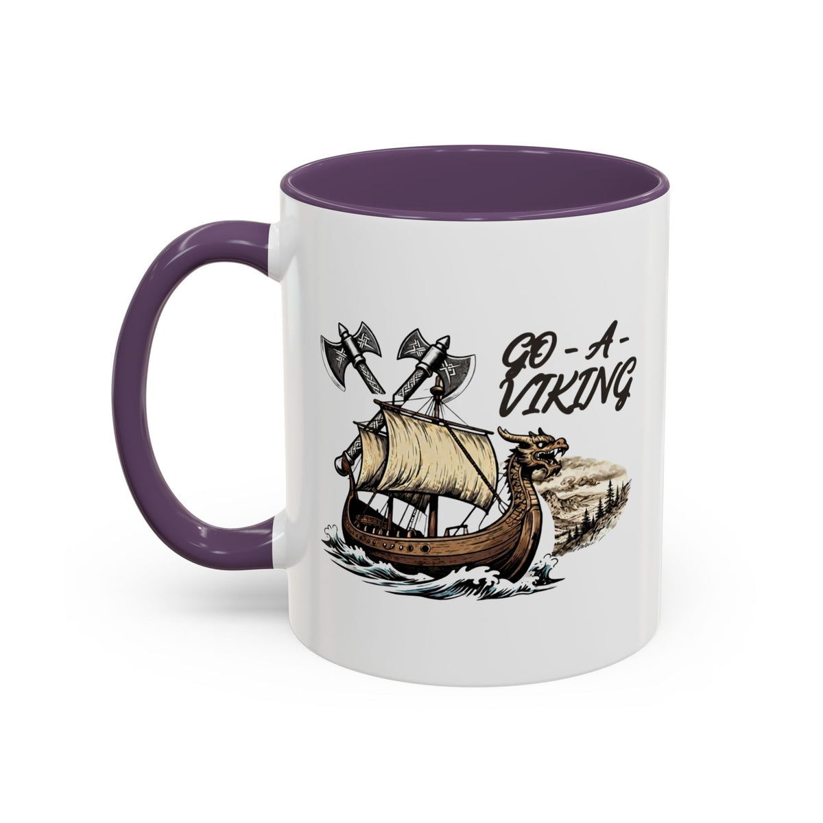 Go A Viking Longship Mug — Norse Heritage Accent Ceramic Coffee Mug 11oz | Heritage Clothing