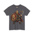 Anglo-Saxon Caricature Warrior — Axe & Shield T-Shirt | Heritage Clothing