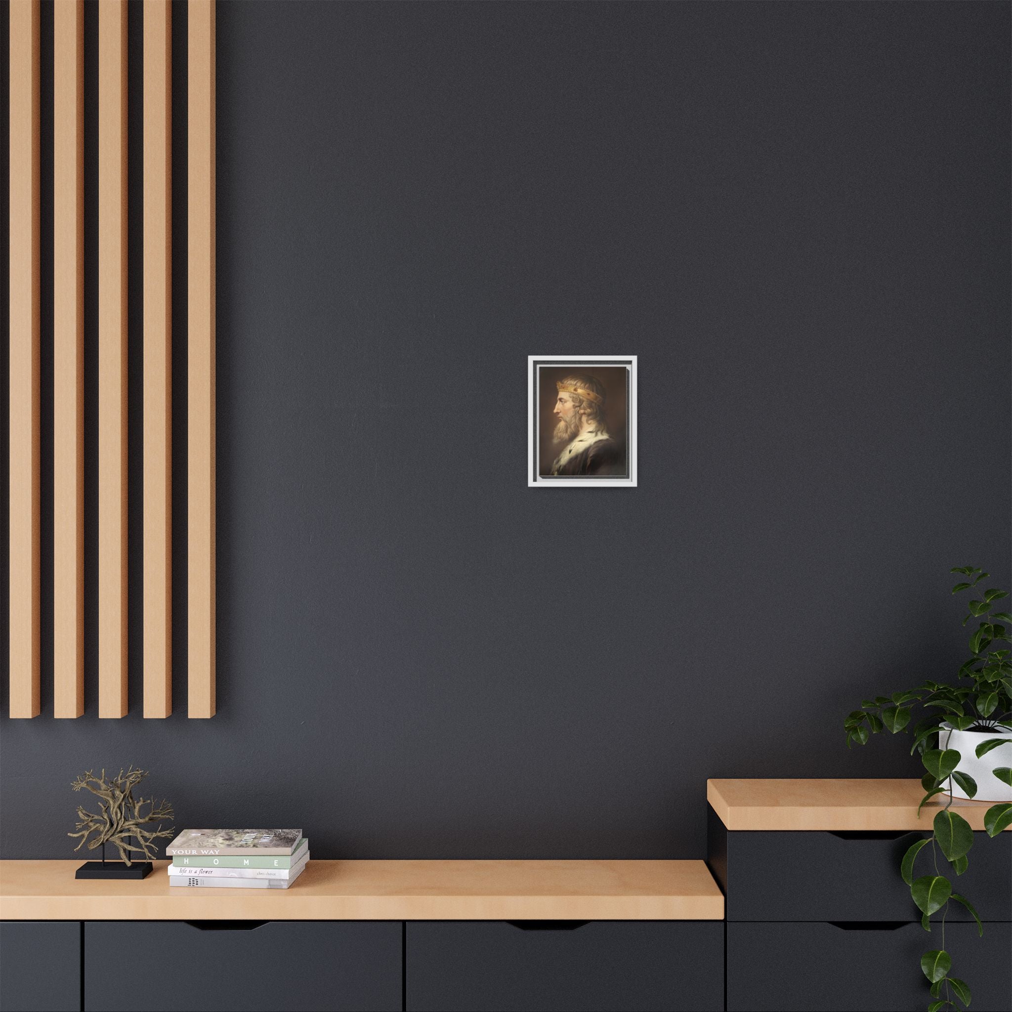 Alfred the Great Framed Canvas Print | 8×10" Matte Portrait Wall Art