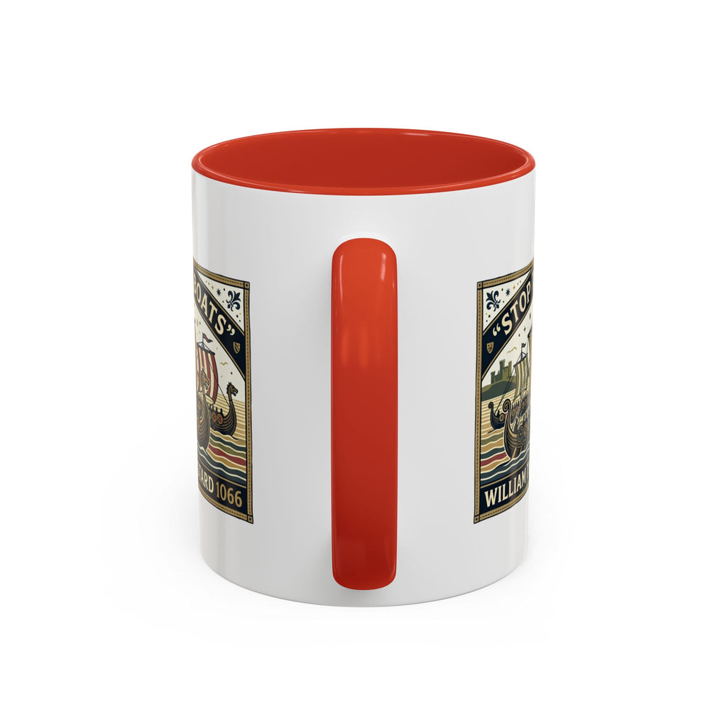 "Stop the Boats" Norman Protest Accent Coffee Mug — William the Bastard 1066 — 11oz
