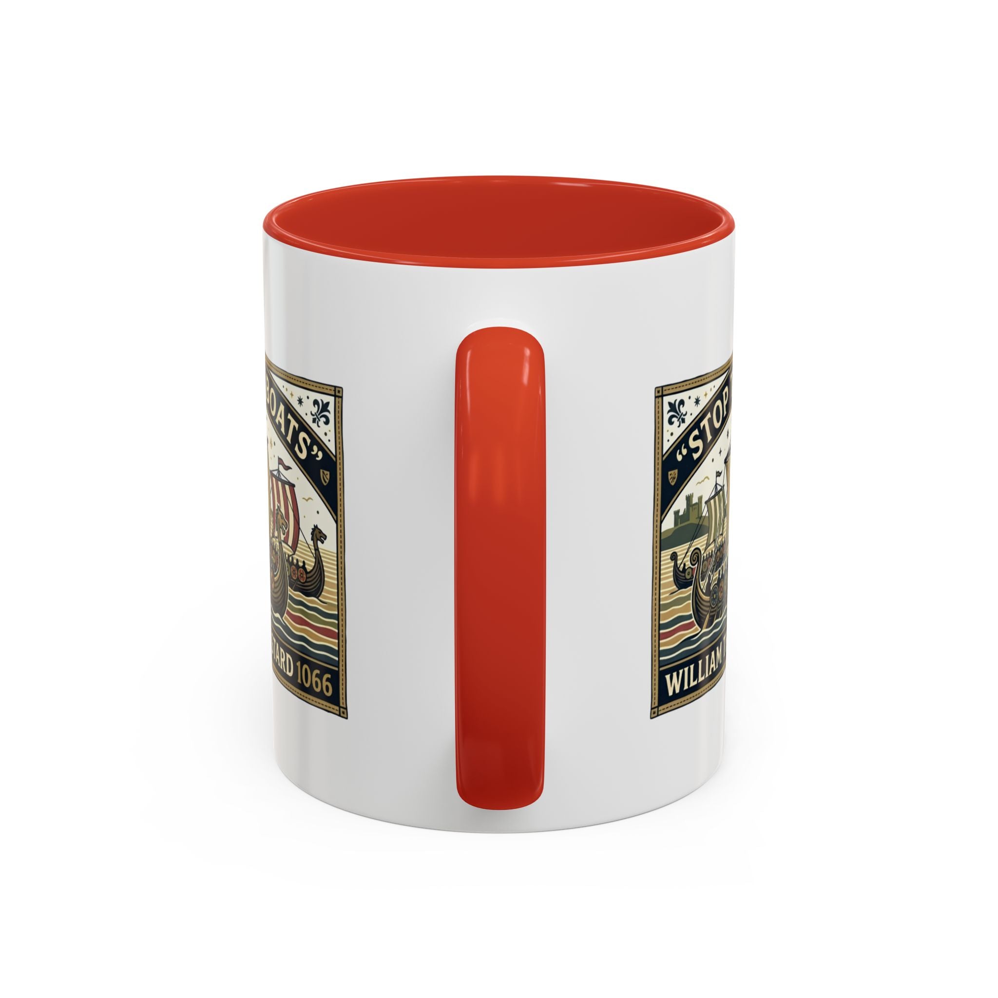 "Stop the Boats" Norman Protest Accent Coffee Mug — William the Bastard 1066 — 11oz