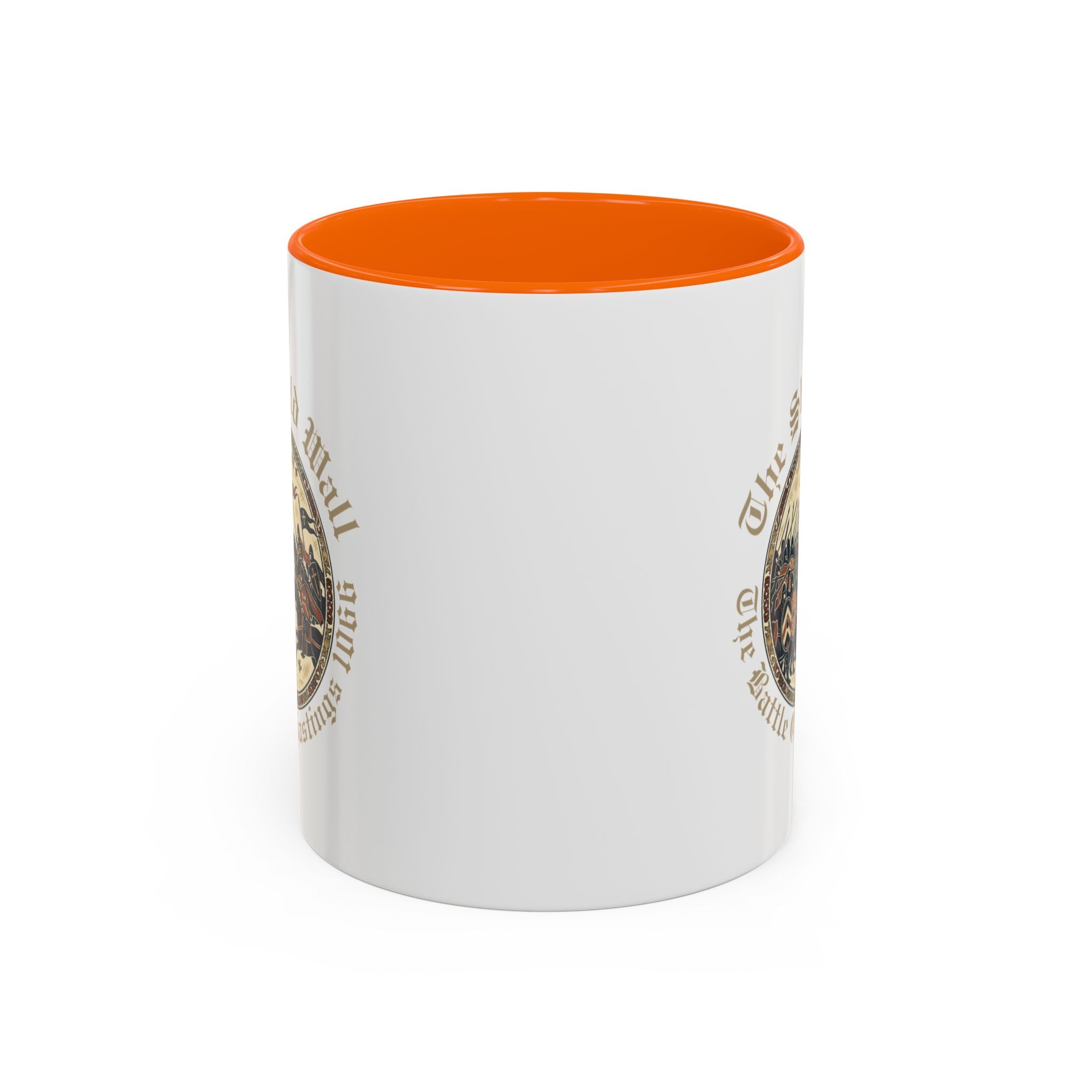 Shield Wall Accent Mug — The Battle of Hastings 1066 (Bayeux Tapestry Style)