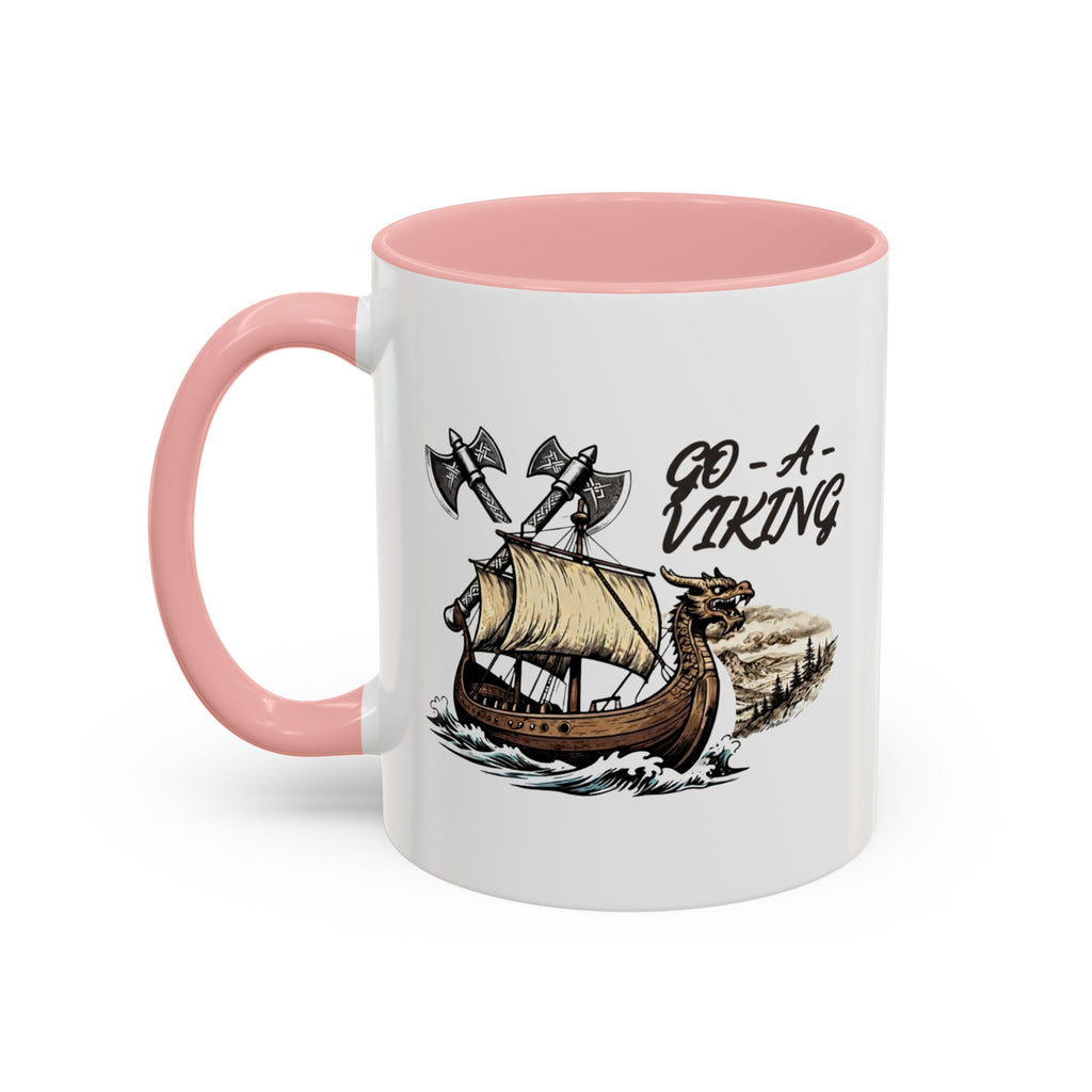 Go A Viking Longship Mug — Norse Heritage Accent Ceramic Coffee Mug 11oz | Heritage Clothing