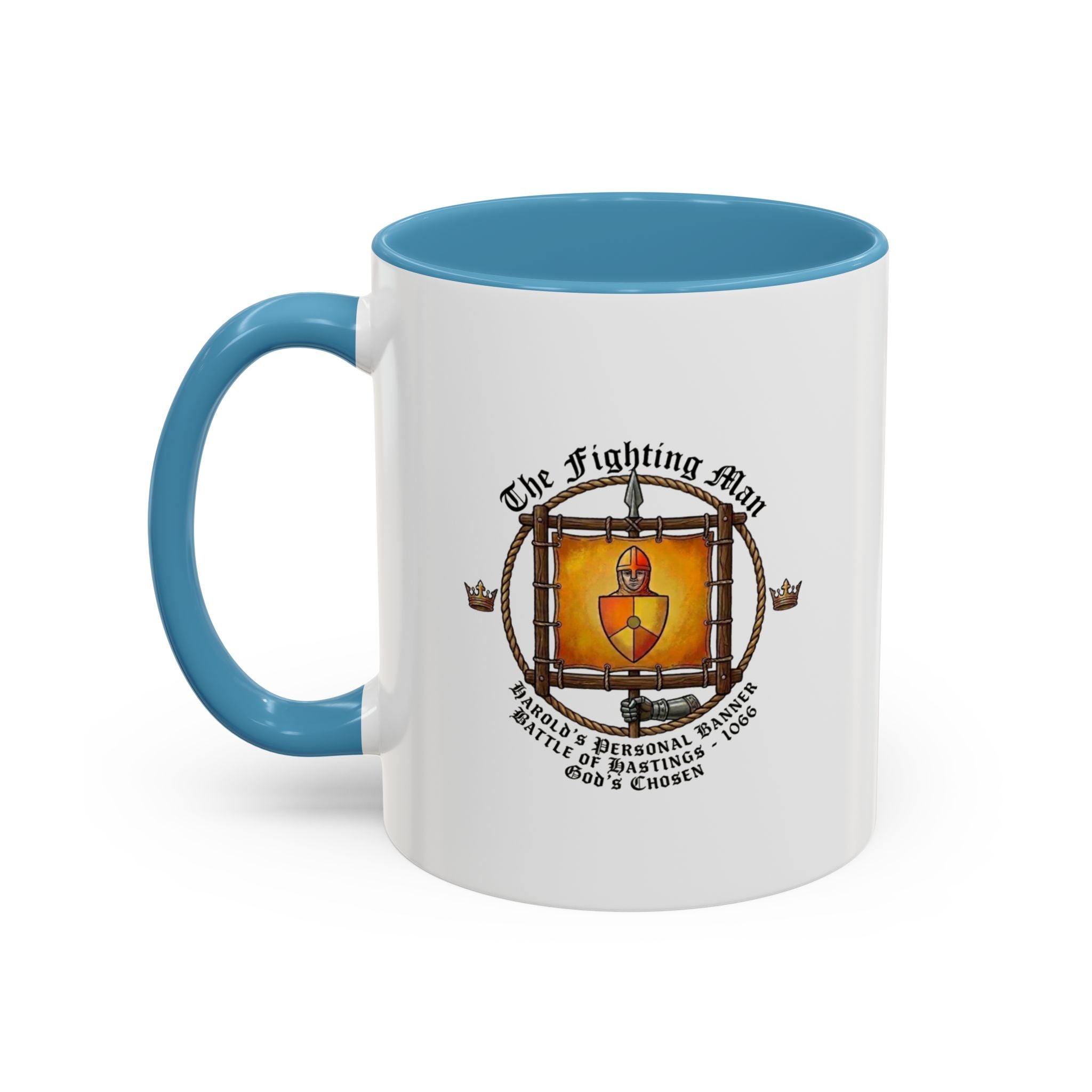 King Harold 'God's Chosen' The Fighting Man Banner Coffee Mug — 1066 Battle of Hastings Tribute