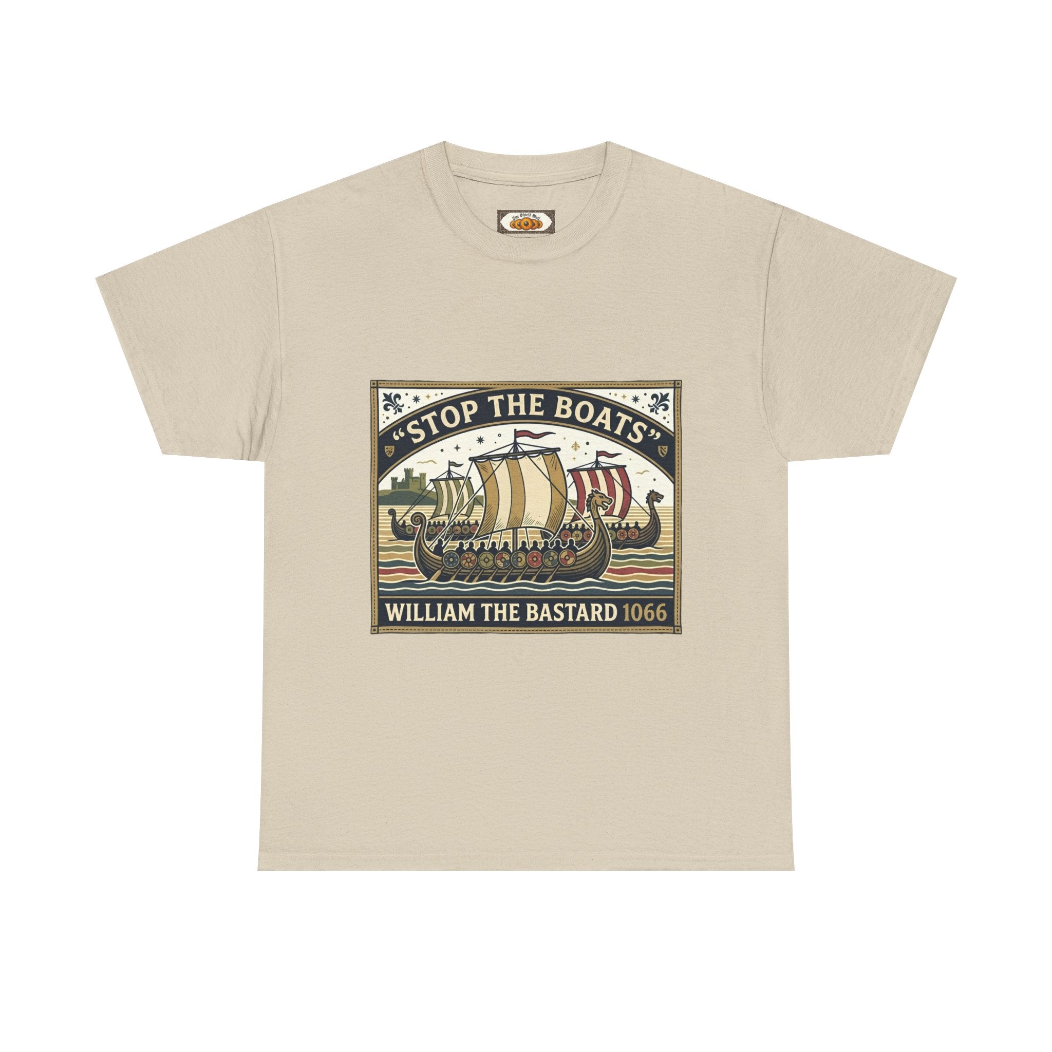 "Stop the Boats" Norman Conquest 1066 Protest T-Shirt | English History Tee