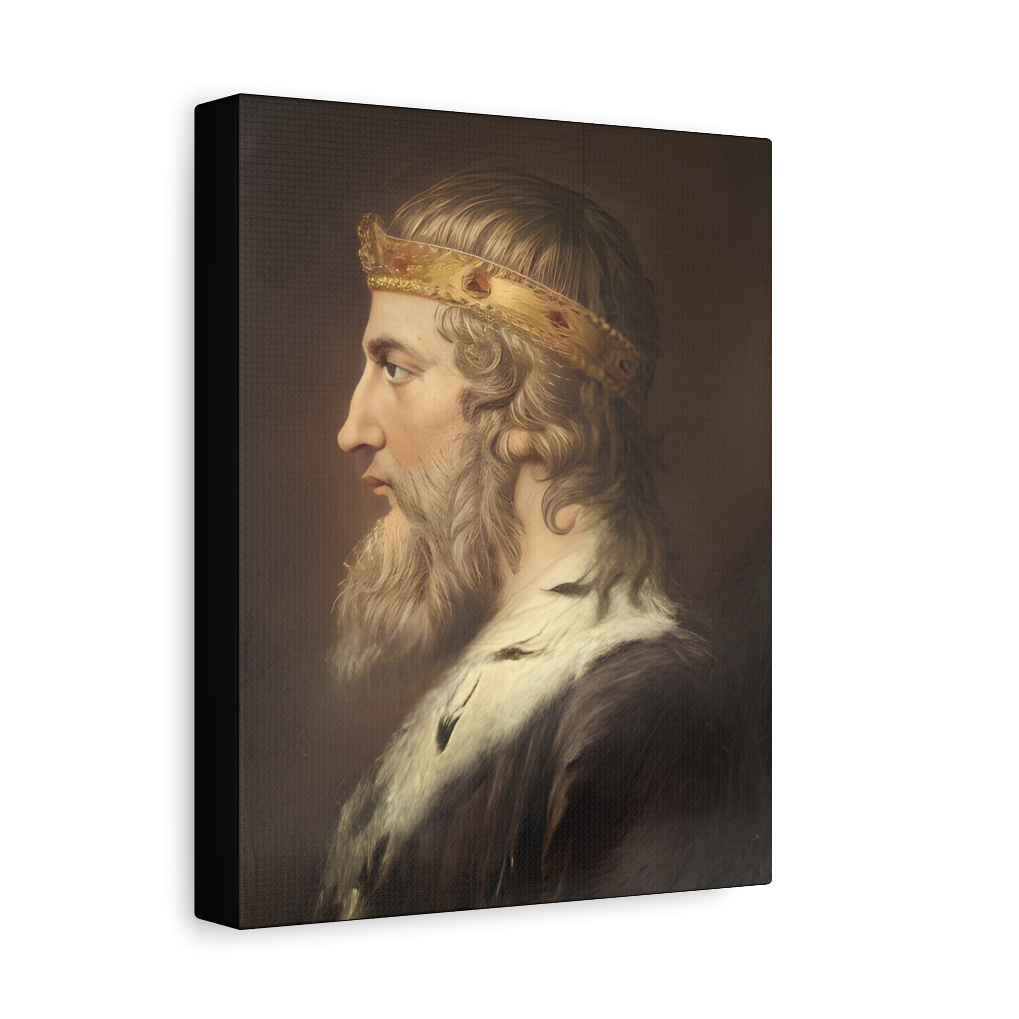 Alfred the Great Stretched Canvas Print | Unframed Matte Wall Art | Samuel Woodforde 1790