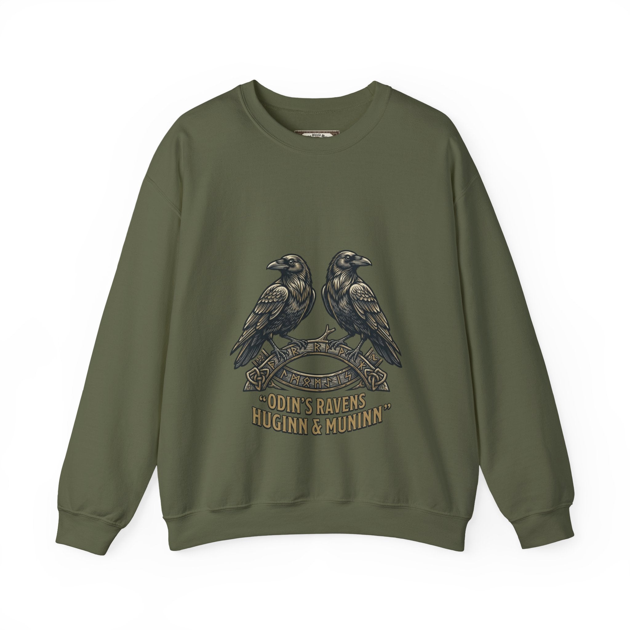 Odin's Ravens Huginn & Muninn Unisex Crewneck Sweatshirt — Norse Mythology Gift