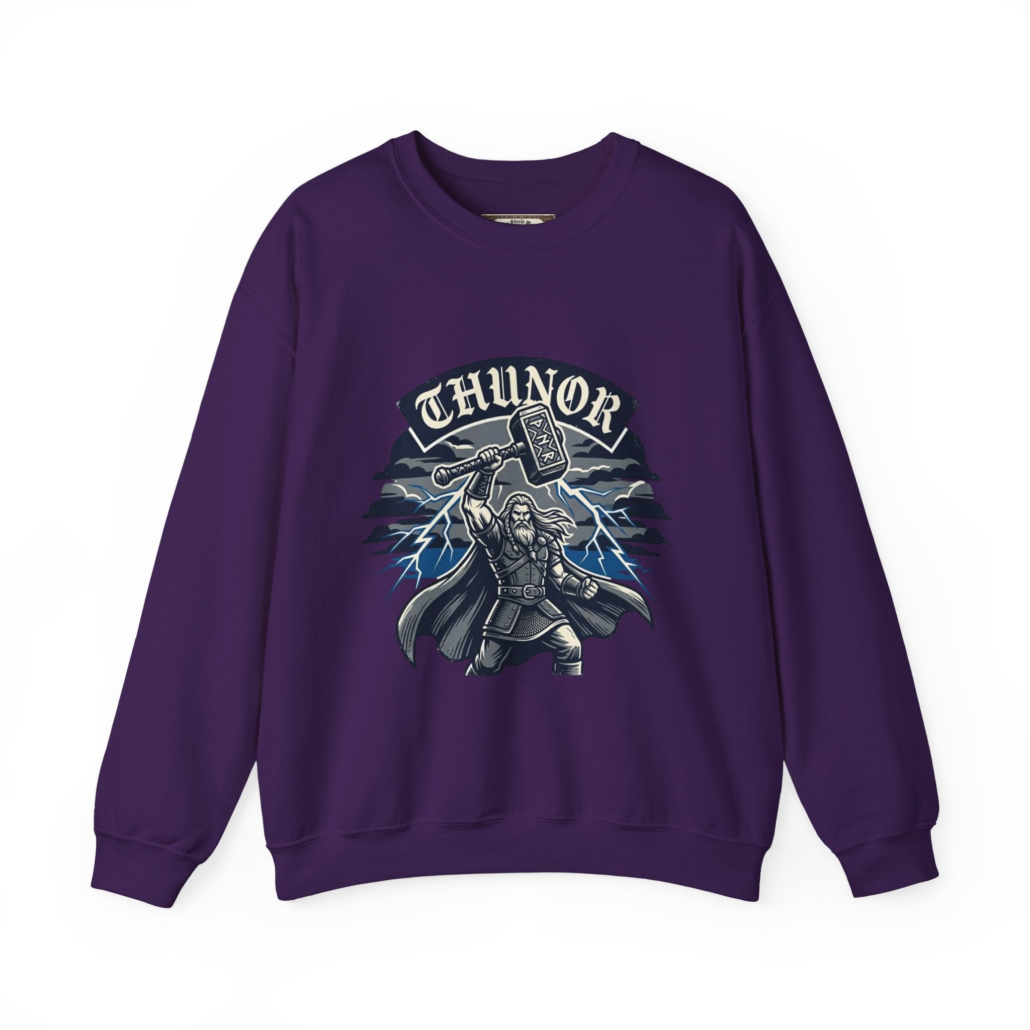 Thunor 'The Thunderer' Sweatshirt — Anglo-Saxon God of Thunder Design