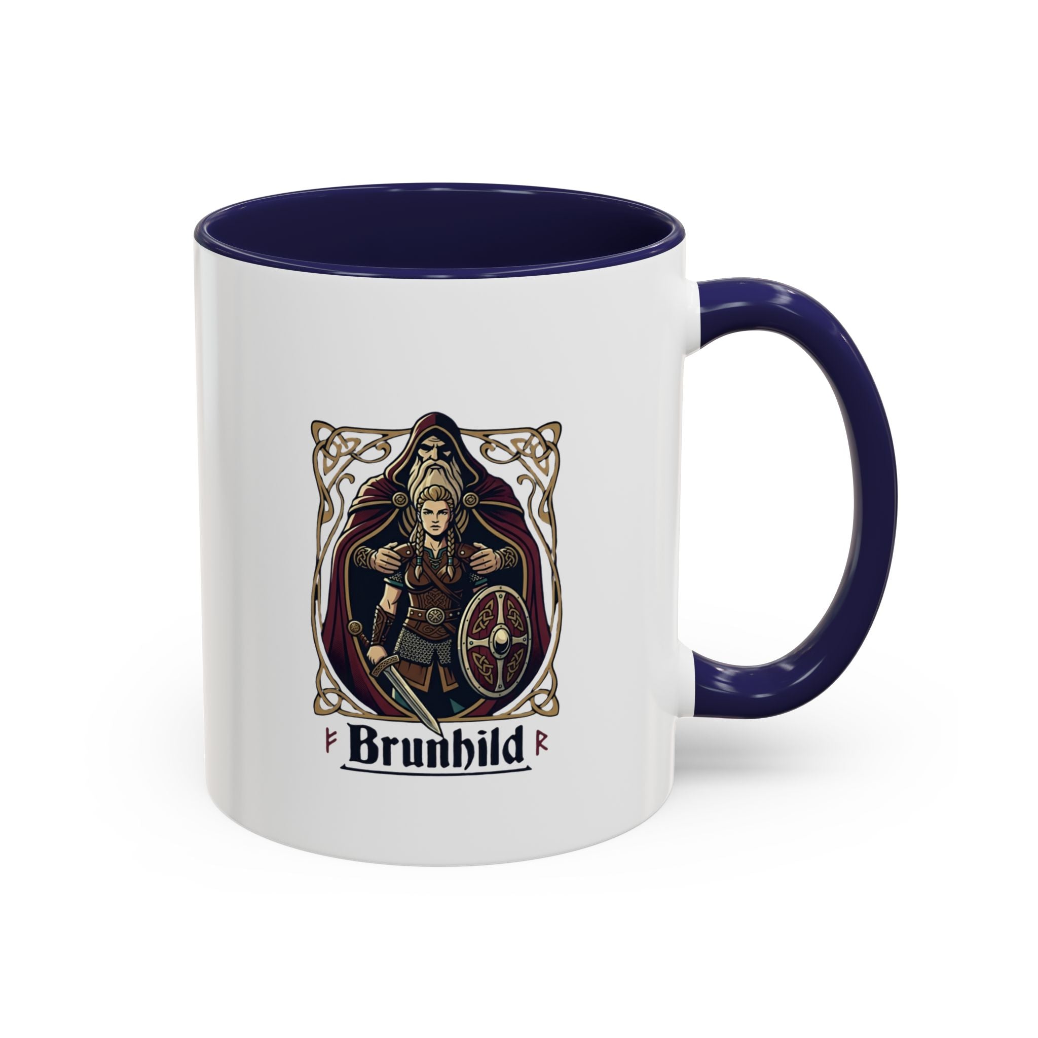 Brunhild Viking Shieldmaiden Coffee Mug | Norse Warrior Accent Mug – 11oz