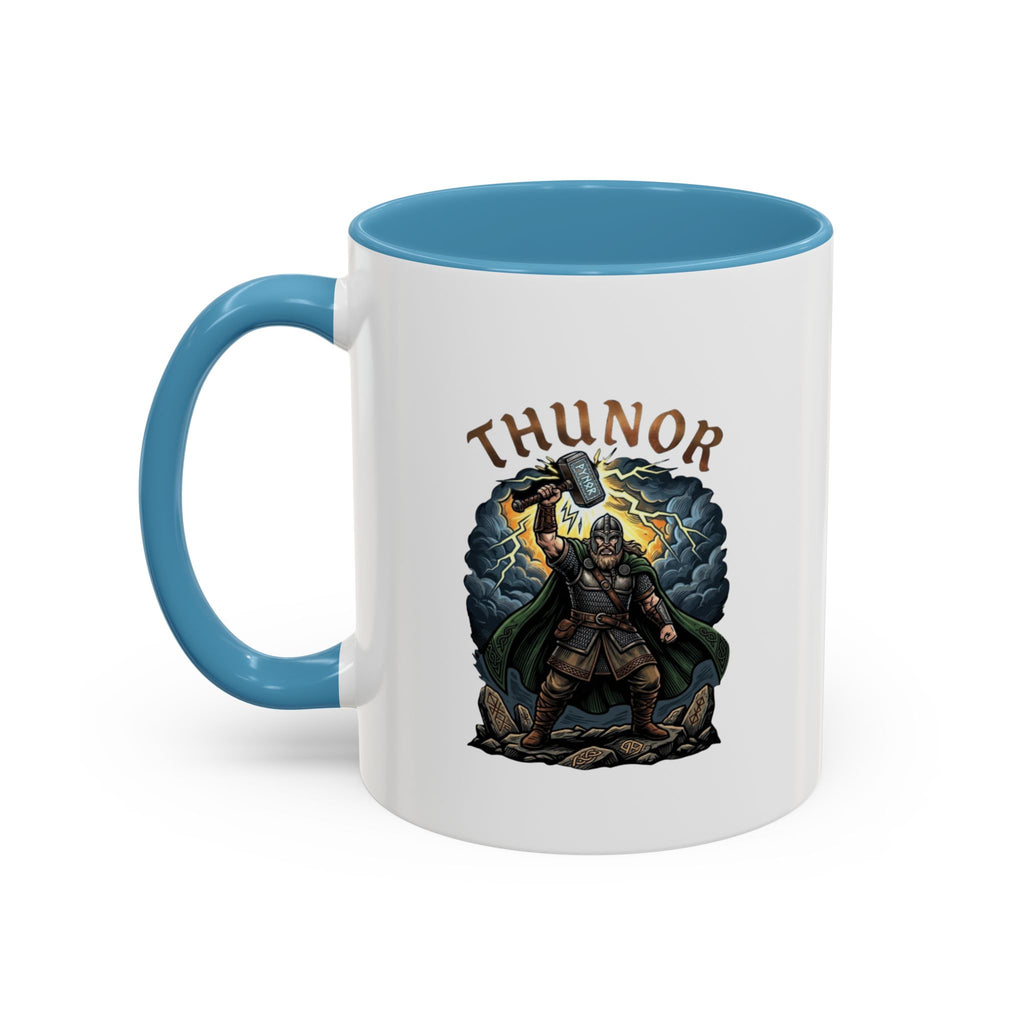 Thunor Hammer Coffee Mug — Anglo-Saxon God of Thunder | 11oz Accent Mug