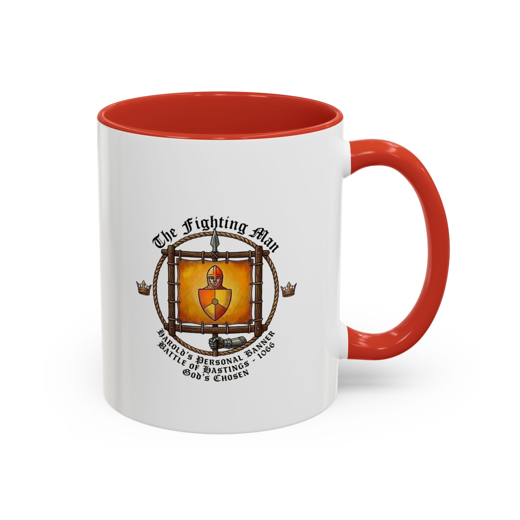 King Harold 'God's Chosen' The Fighting Man Banner Coffee Mug — 1066 Battle of Hastings Tribute
