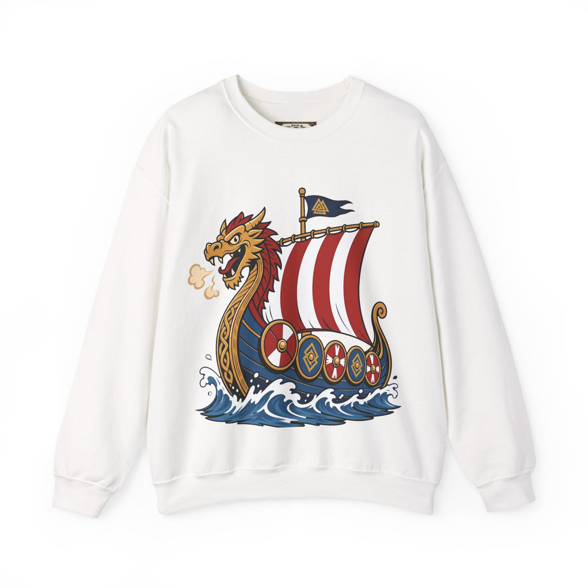 Dragonship Sweatshirt — Caricature Viking Drakkar | Heritage Clothing