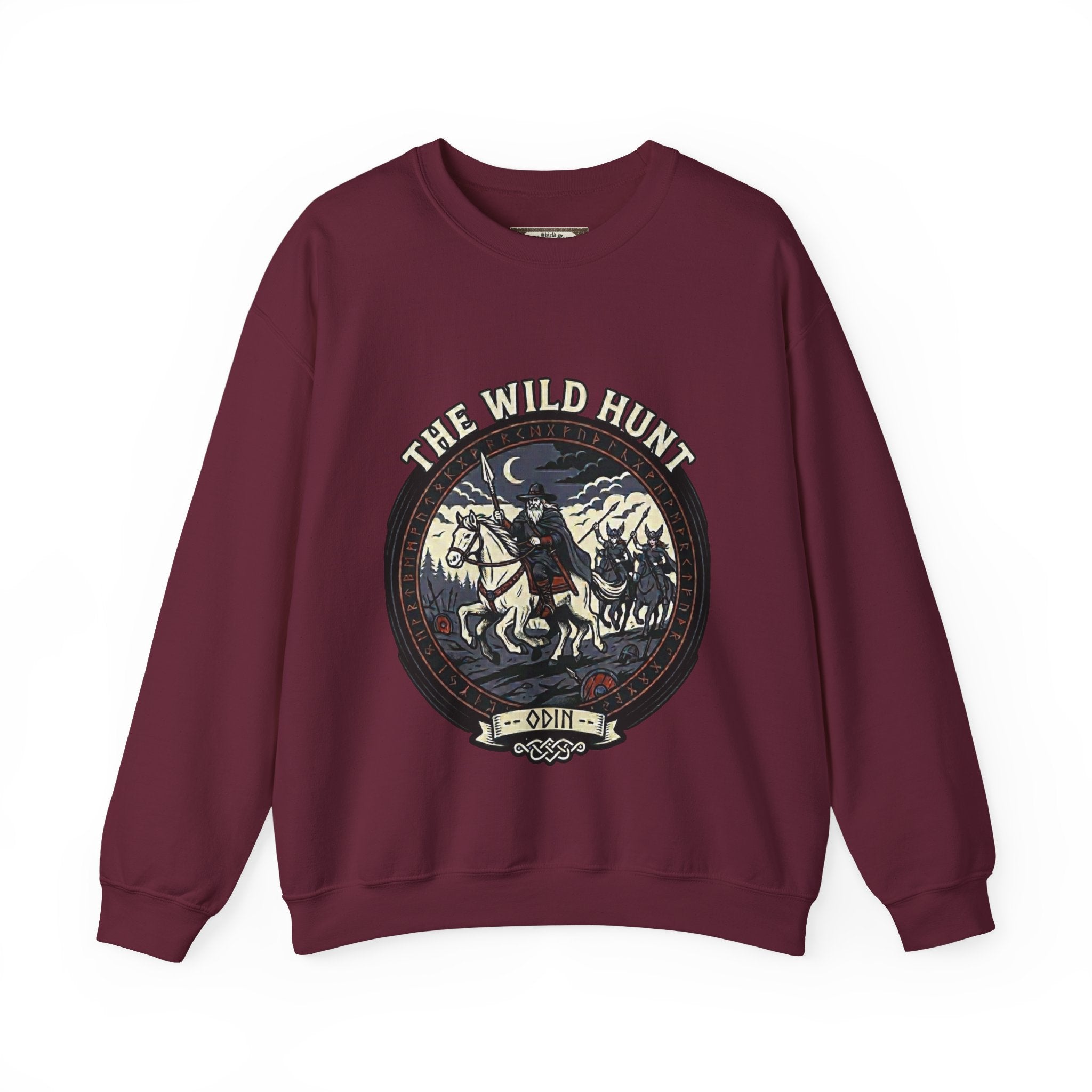 The Wild Hunt Unisex Sweatshirt – Odin on Sleipnir Norse Mythology Crewneck