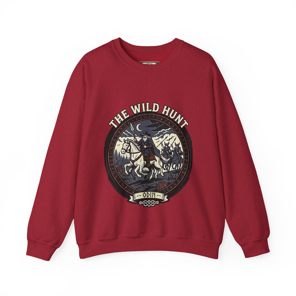 The Wild Hunt Unisex Sweatshirt – Odin on Sleipnir Norse Mythology Crewneck