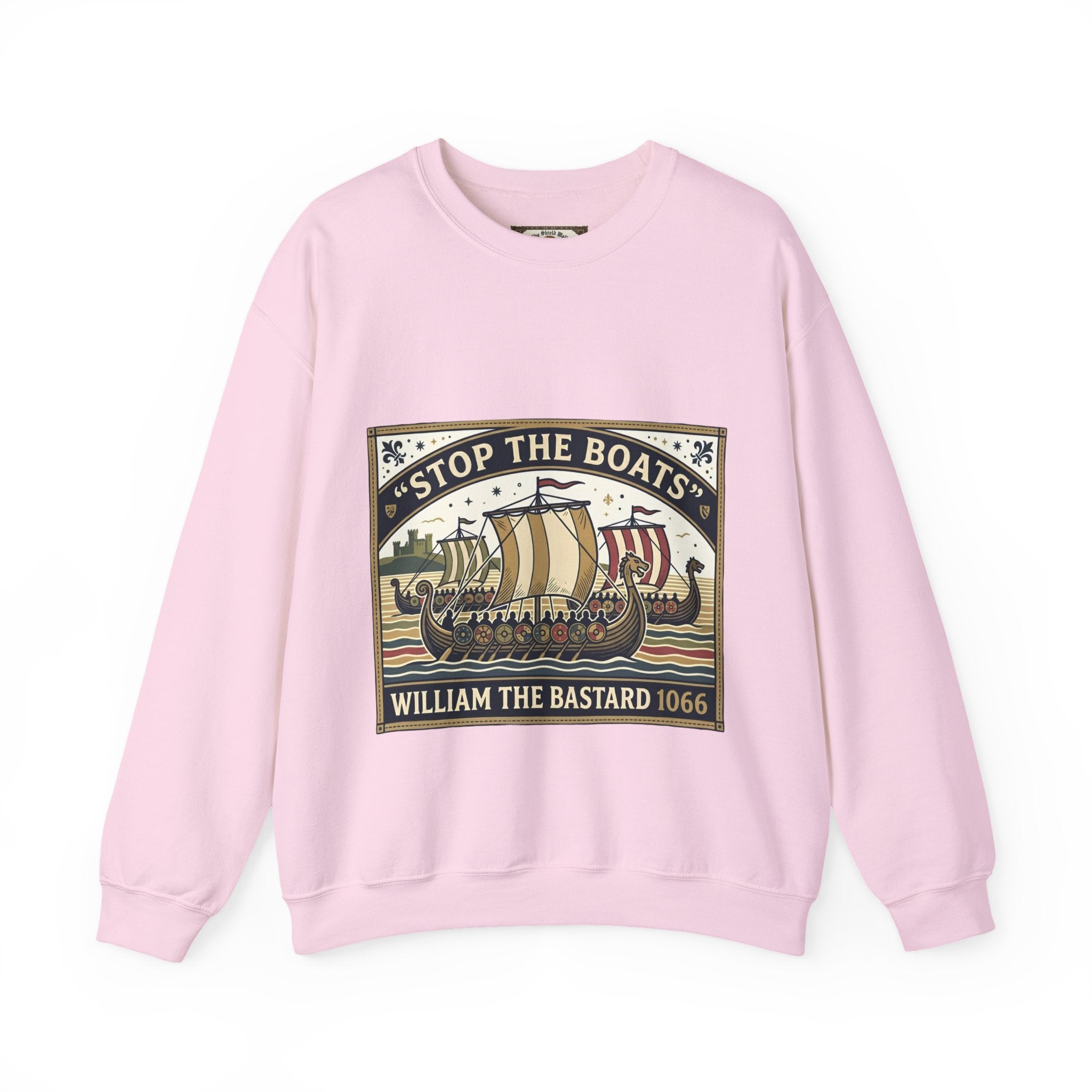 "Stop the Boats" Norman Conquest 1066 Crewneck Sweatshirt | English History