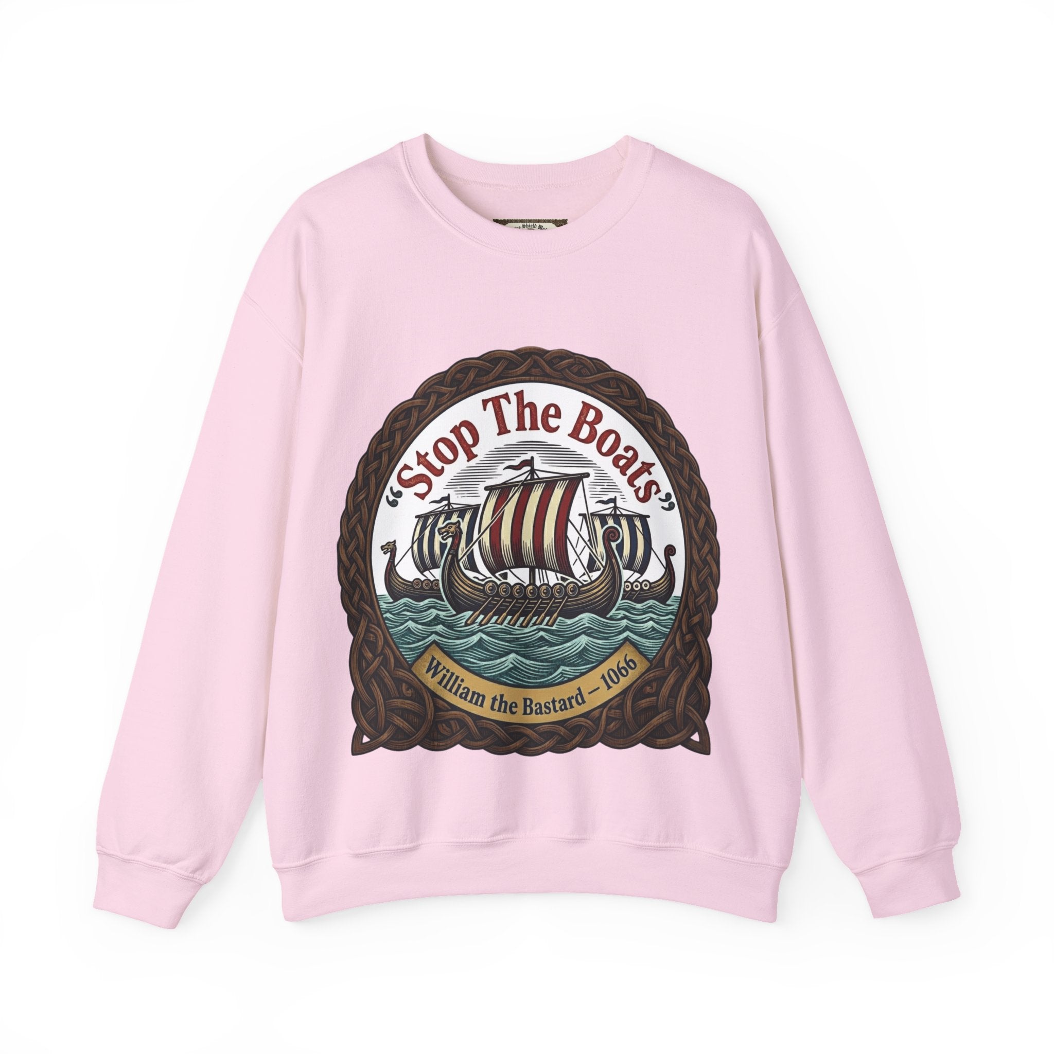 Stop the Boats William the Conqueror Crewneck Sweatshirt | Unisex Adults | Norman Yoke 1066