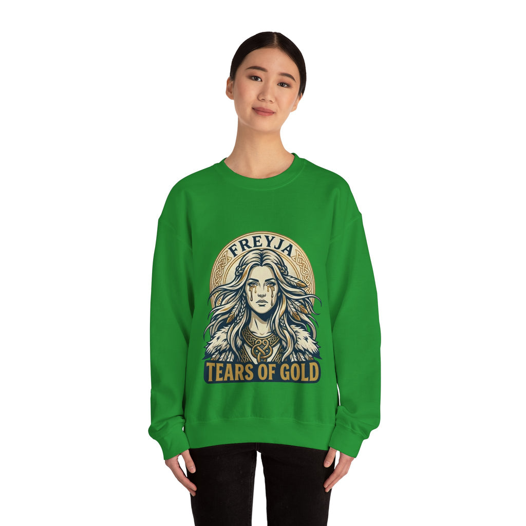 Freyja Tears of Gold Unisex Norse Goddess Sweatshirt – Adult Viking Mythology Top