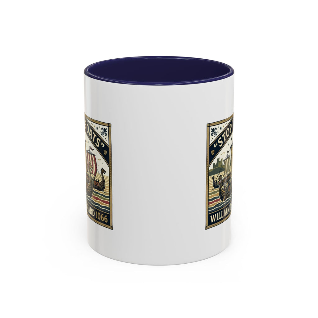 "Stop the Boats" Norman Protest Accent Coffee Mug — William the Bastard 1066 — 11oz
