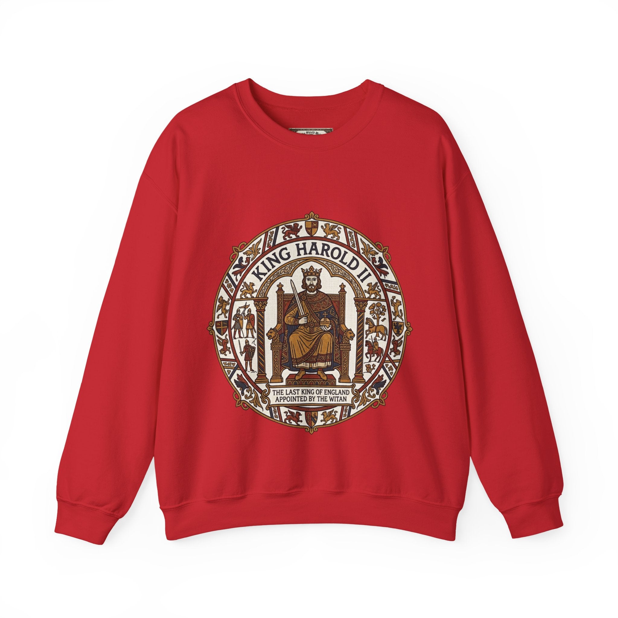 King Harold II Unisex Crewneck Sweatshirt – Medieval Anglo-Saxon Heritage Design