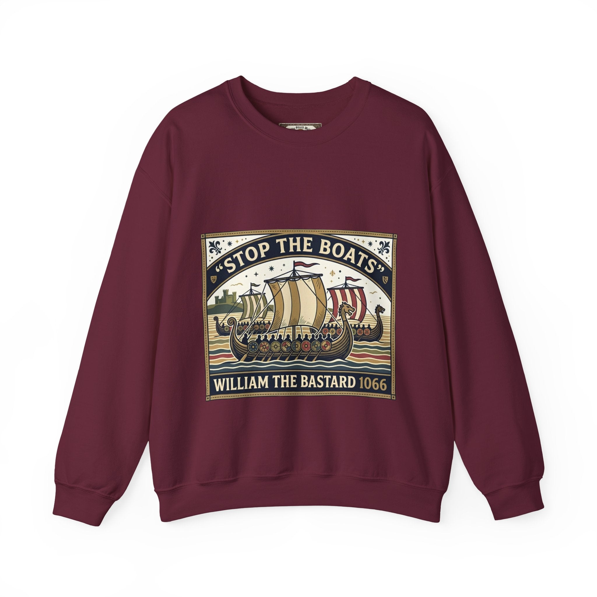 "Stop the Boats" Norman Conquest 1066 Crewneck Sweatshirt | English History