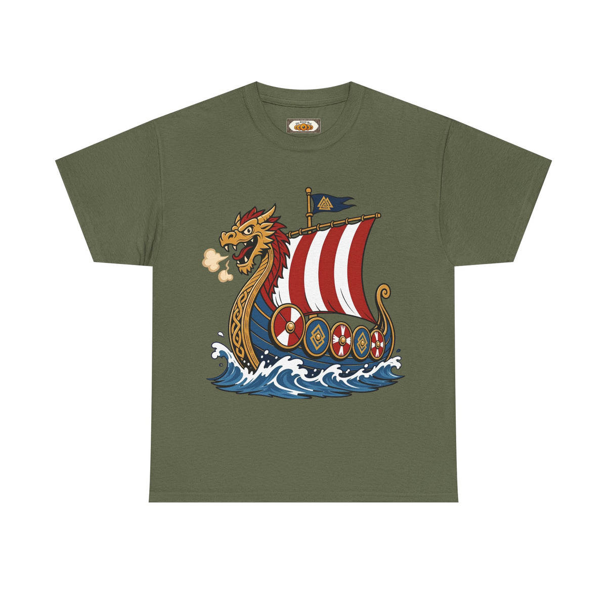 Dragonship T-Shirt — Caricature Viking Drakkar | Heritage Clothing