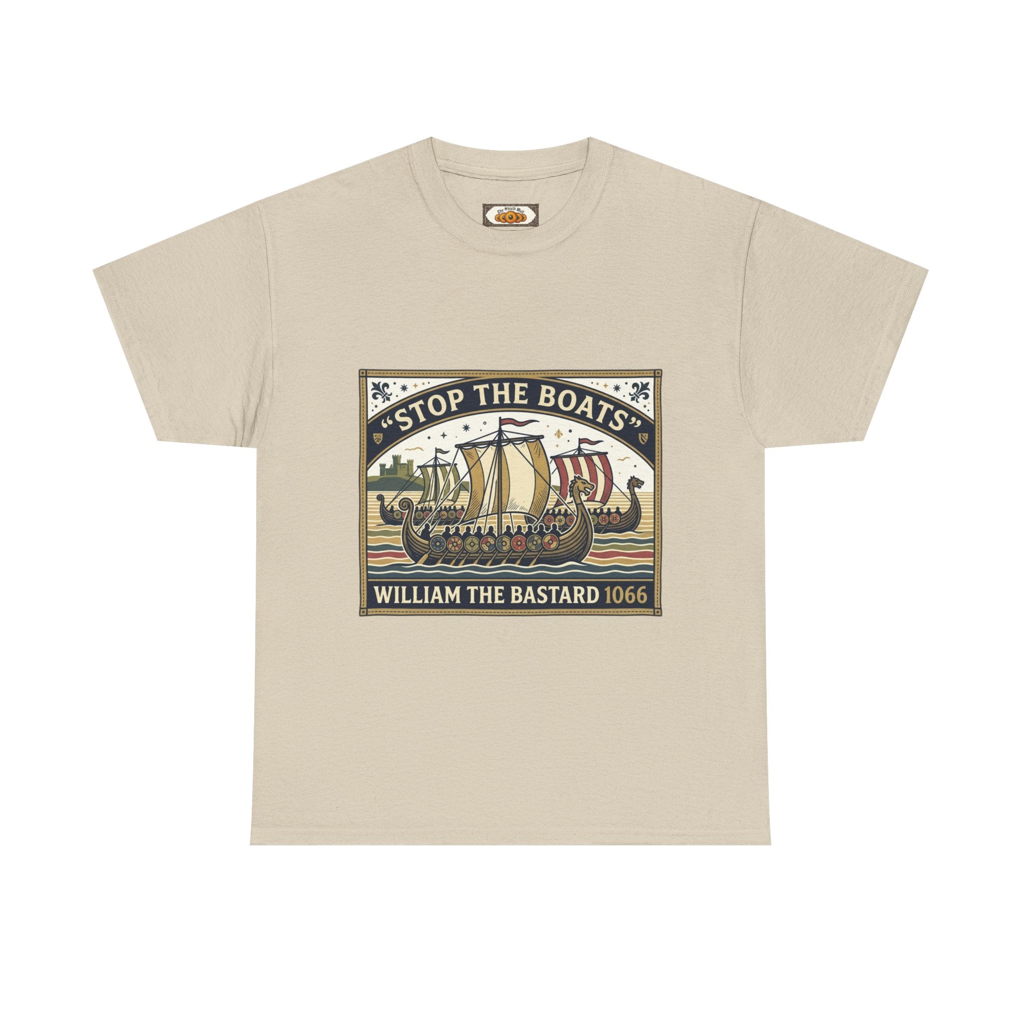 English History Tee — "Stop the Boats The Norman Conquest 1066" Protest T‑Shirt