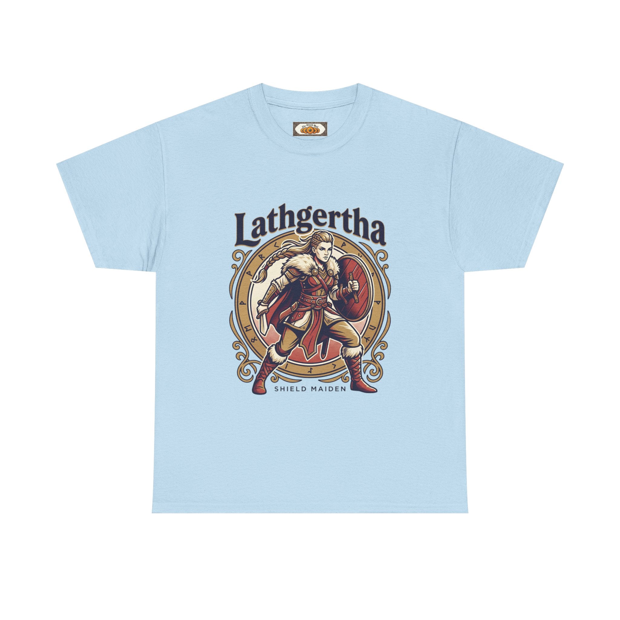 Shield Maiden T-Shirt | Lathgertha Viking Art | Unisex Adult Tee