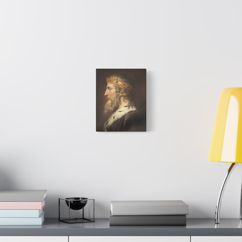 Alfred the Great Stretched Canvas Print | Unframed Matte Wall Art | Samuel Woodforde 1790