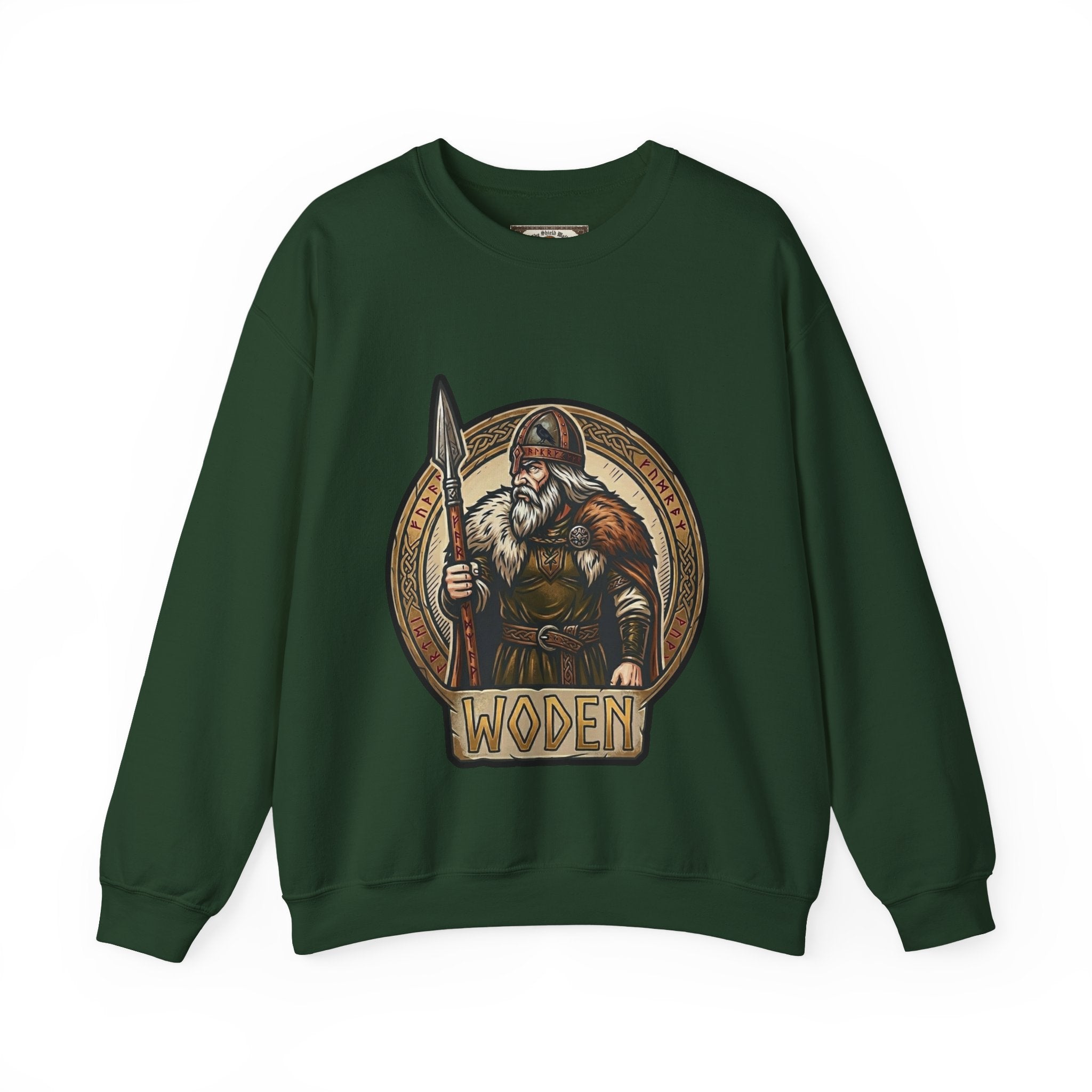 Woden Crewneck Sweatshirt | Unisex Anglo-Saxon Odin Mythology Sweater