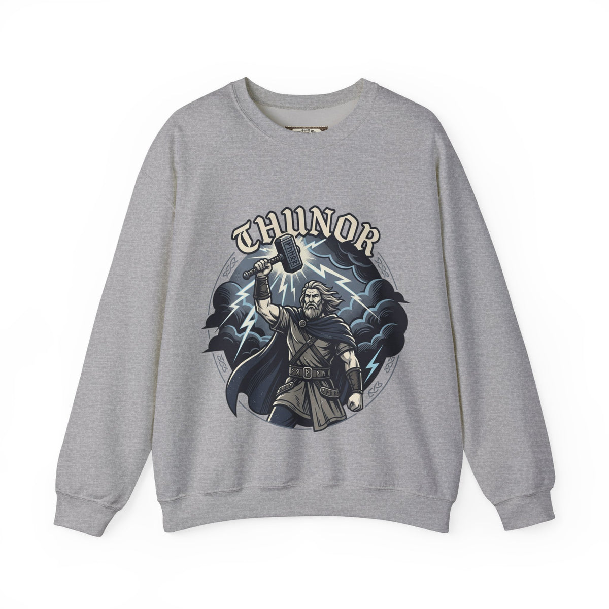 Storm Crown Sweatshirt — Thunor Anglo-Saxon God of Thunder | Heritage Clothing