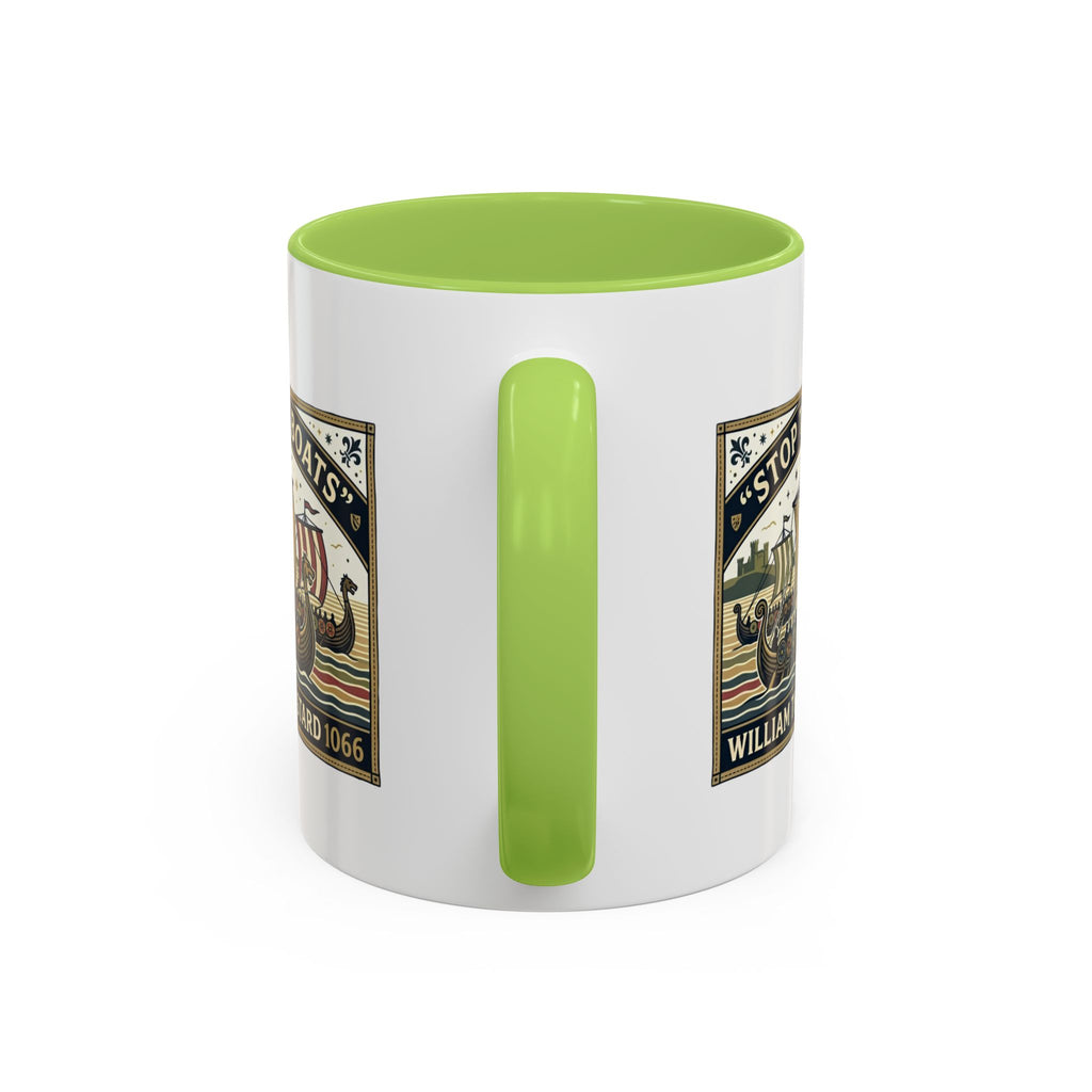 "Stop the Boats" Norman Protest Accent Coffee Mug — William the Bastard 1066 — 11oz