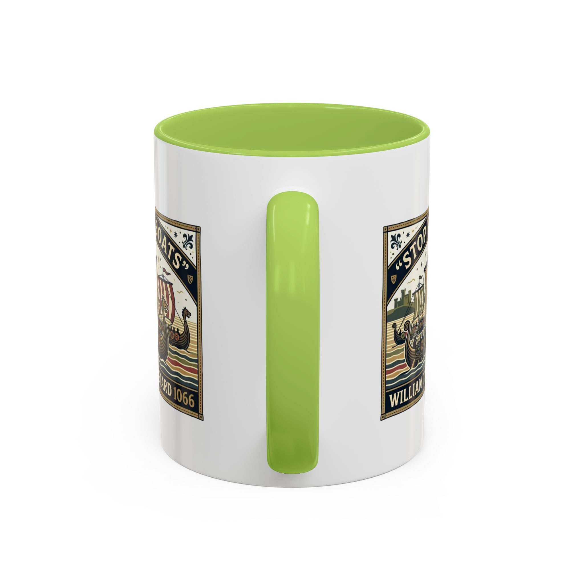 "Stop the Boats" Norman Protest Accent Coffee Mug — William the Bastard 1066 — 11oz