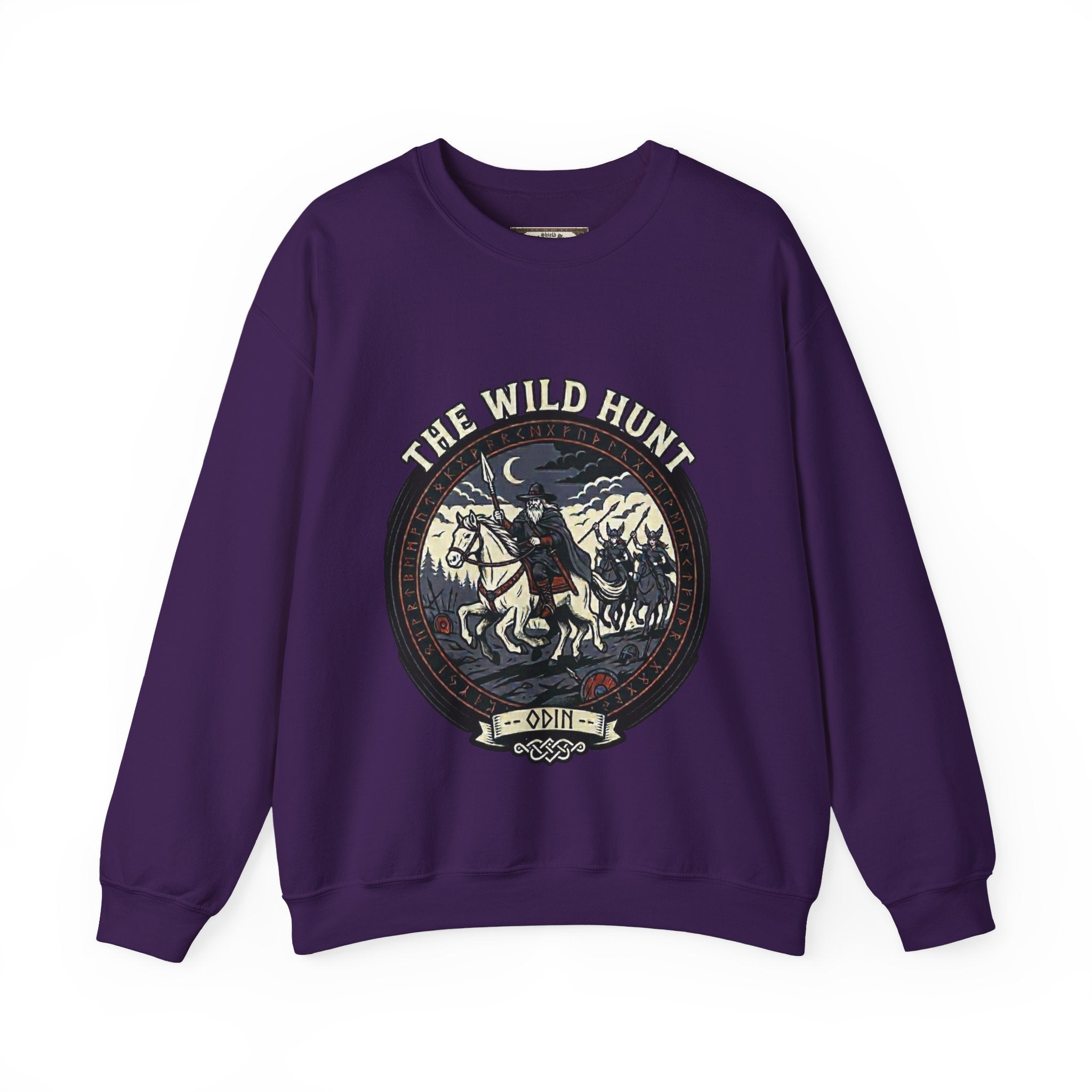 The Wild Hunt Unisex Sweatshirt – Odin on Sleipnir Norse Mythology Crewneck