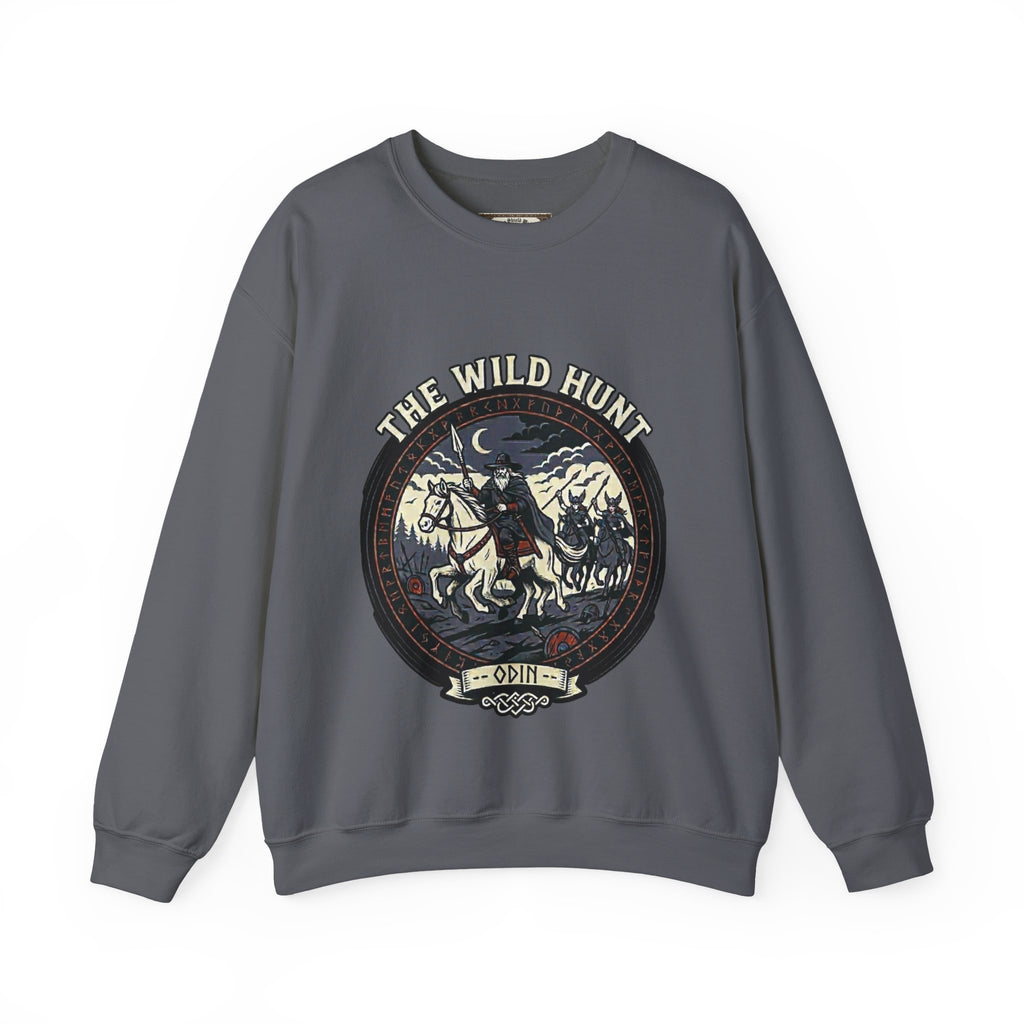 The Wild Hunt Unisex Sweatshirt – Odin on Sleipnir Norse Mythology Crewneck