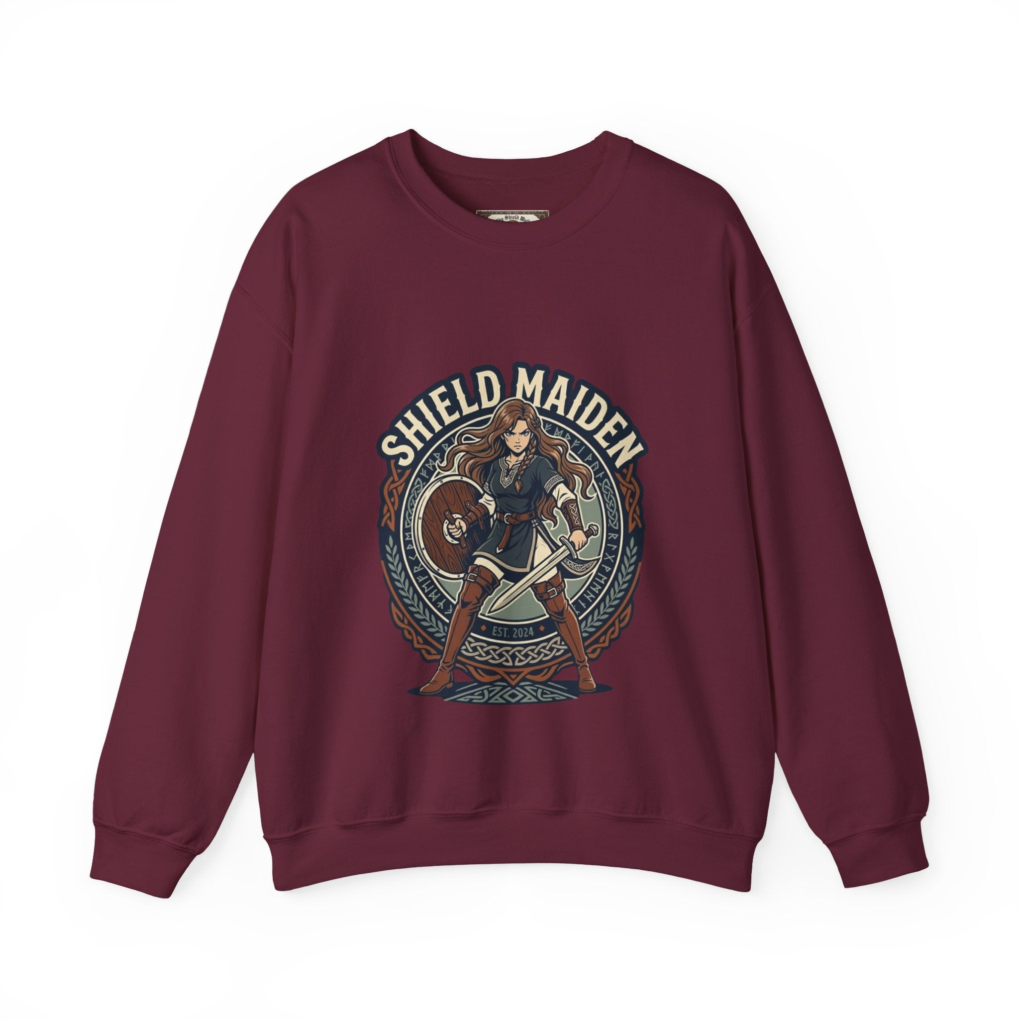 Shield Maiden Crewneck Sweatshirt | Unisex Viking Heritage Apparel