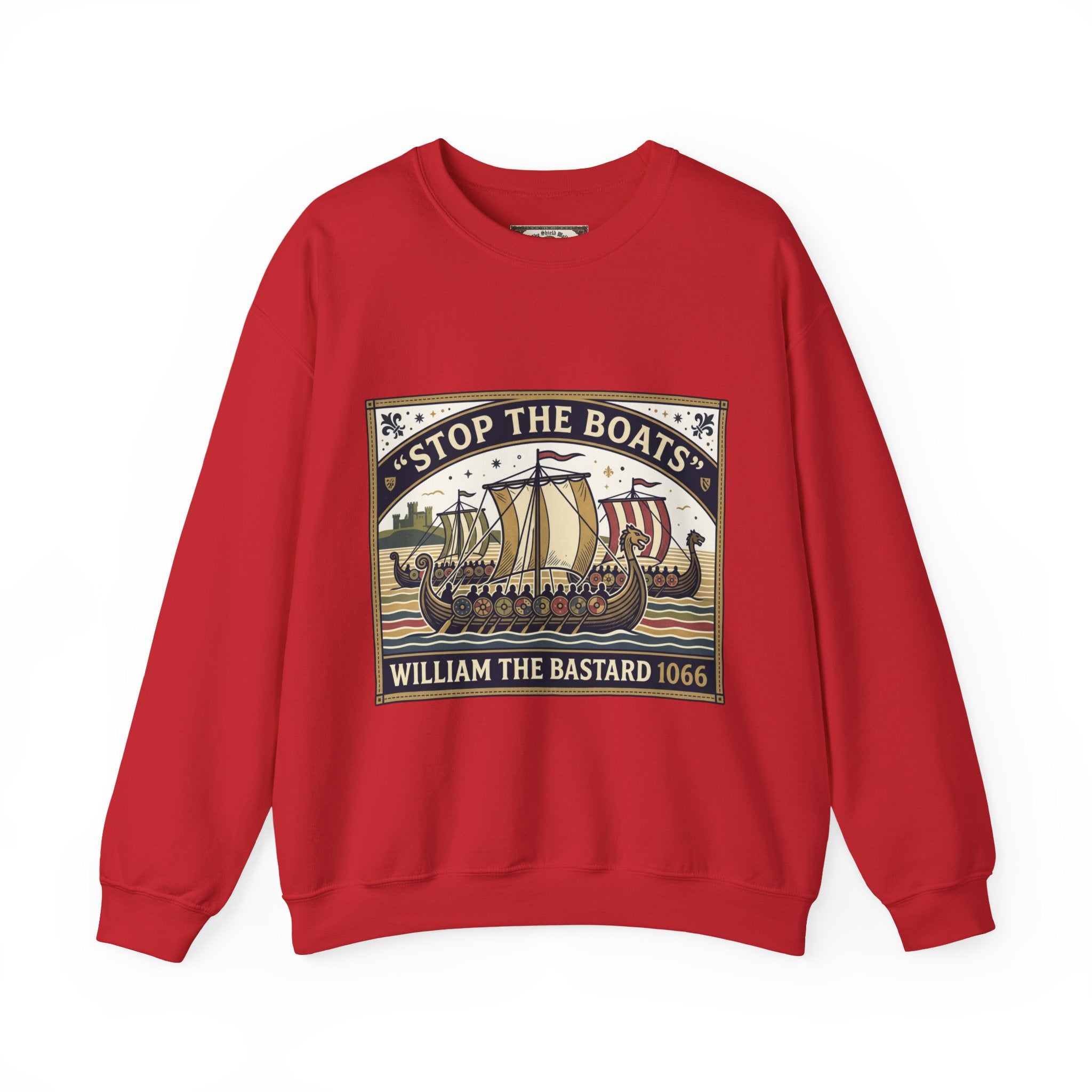 Stop the Boats — The Norman Conquest 1066 Crewneck Sweatshirt
