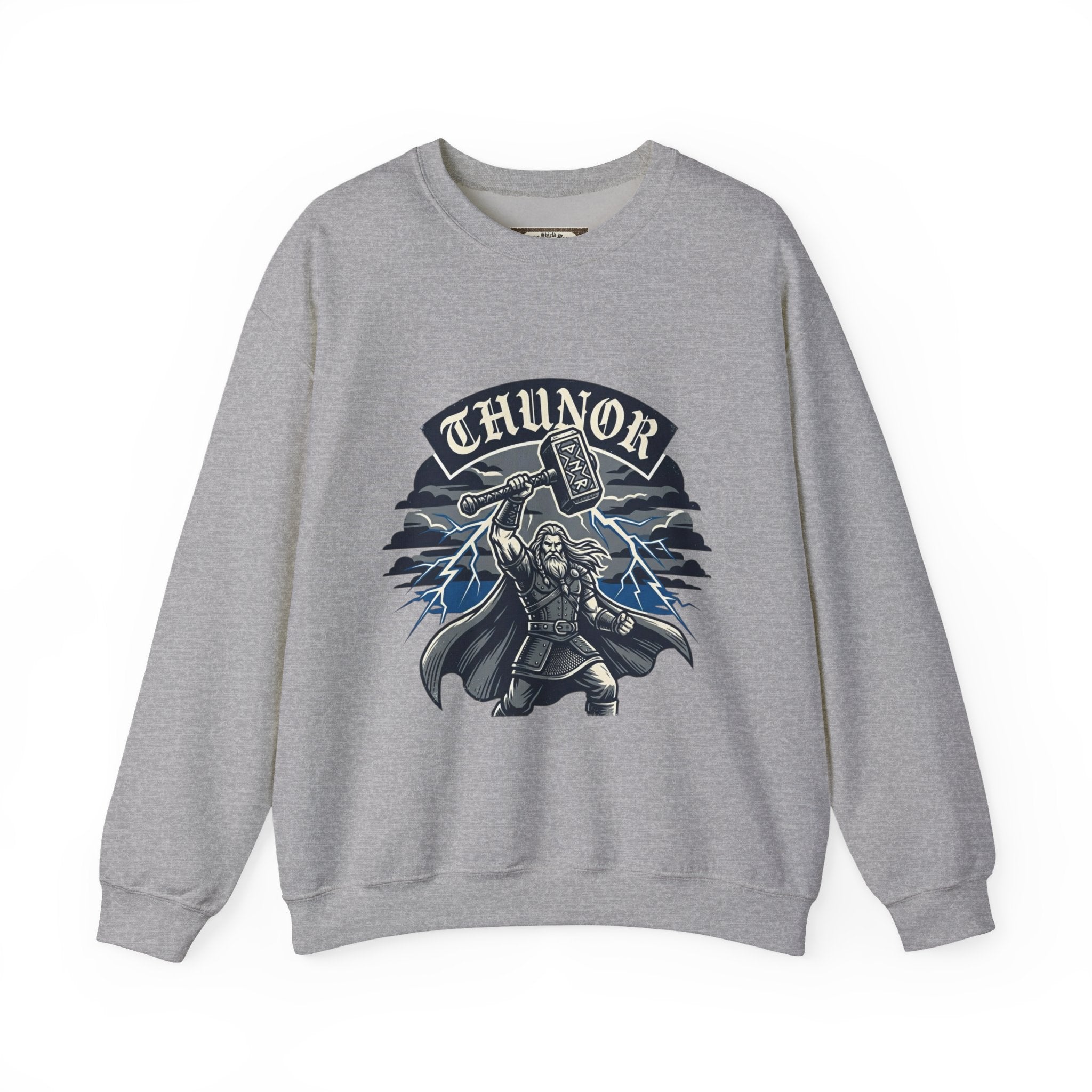 Thunor 'The Thunderer' Sweatshirt — Anglo-Saxon God of Thunder Design
