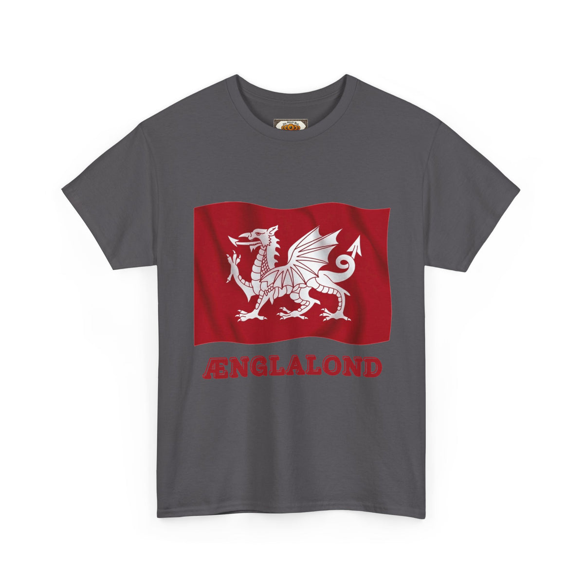 Ænglalond — White Dragon Wavy Flag T-Shirt | Heritage Clothing