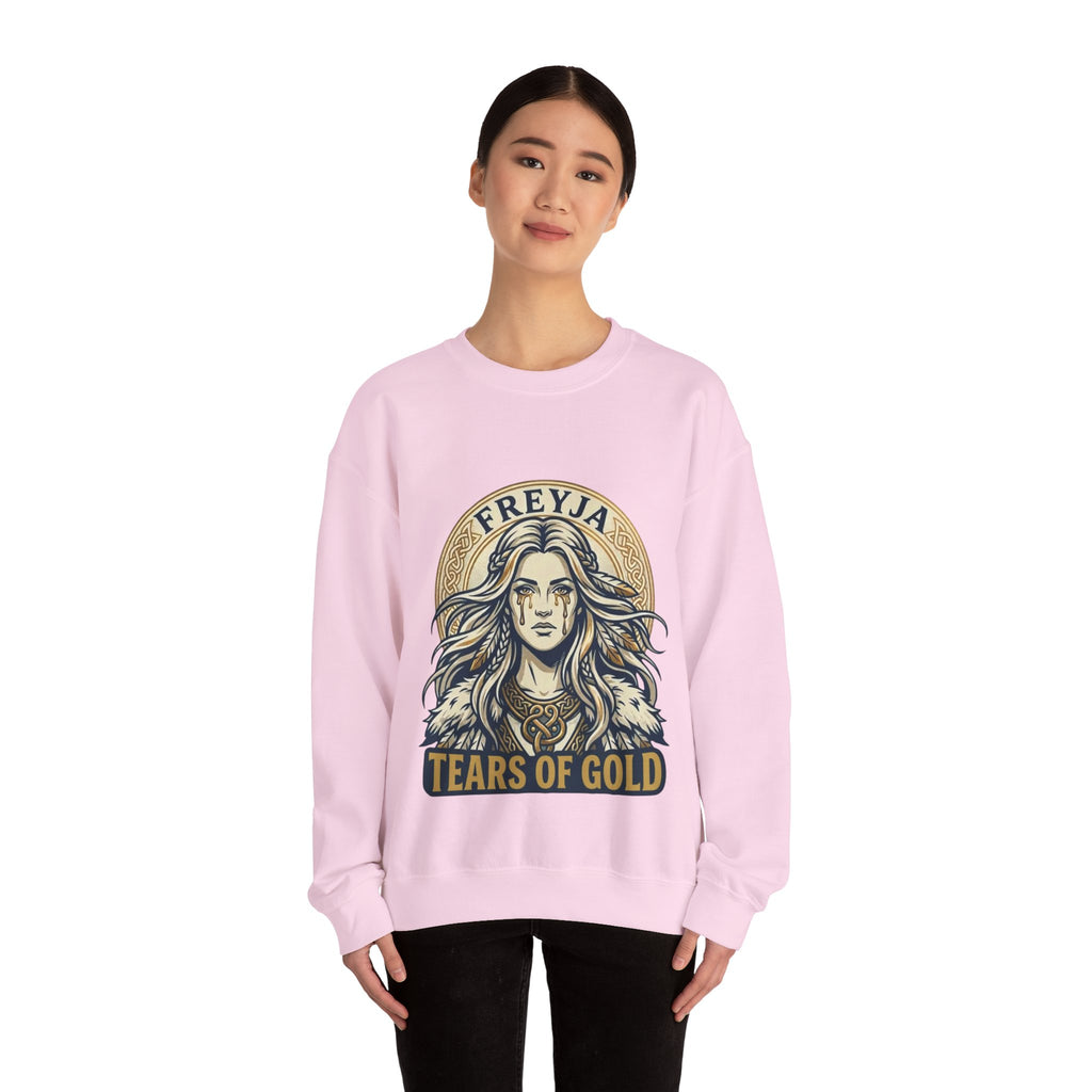 Freyja Tears of Gold Unisex Norse Goddess Sweatshirt – Adult Viking Mythology Top