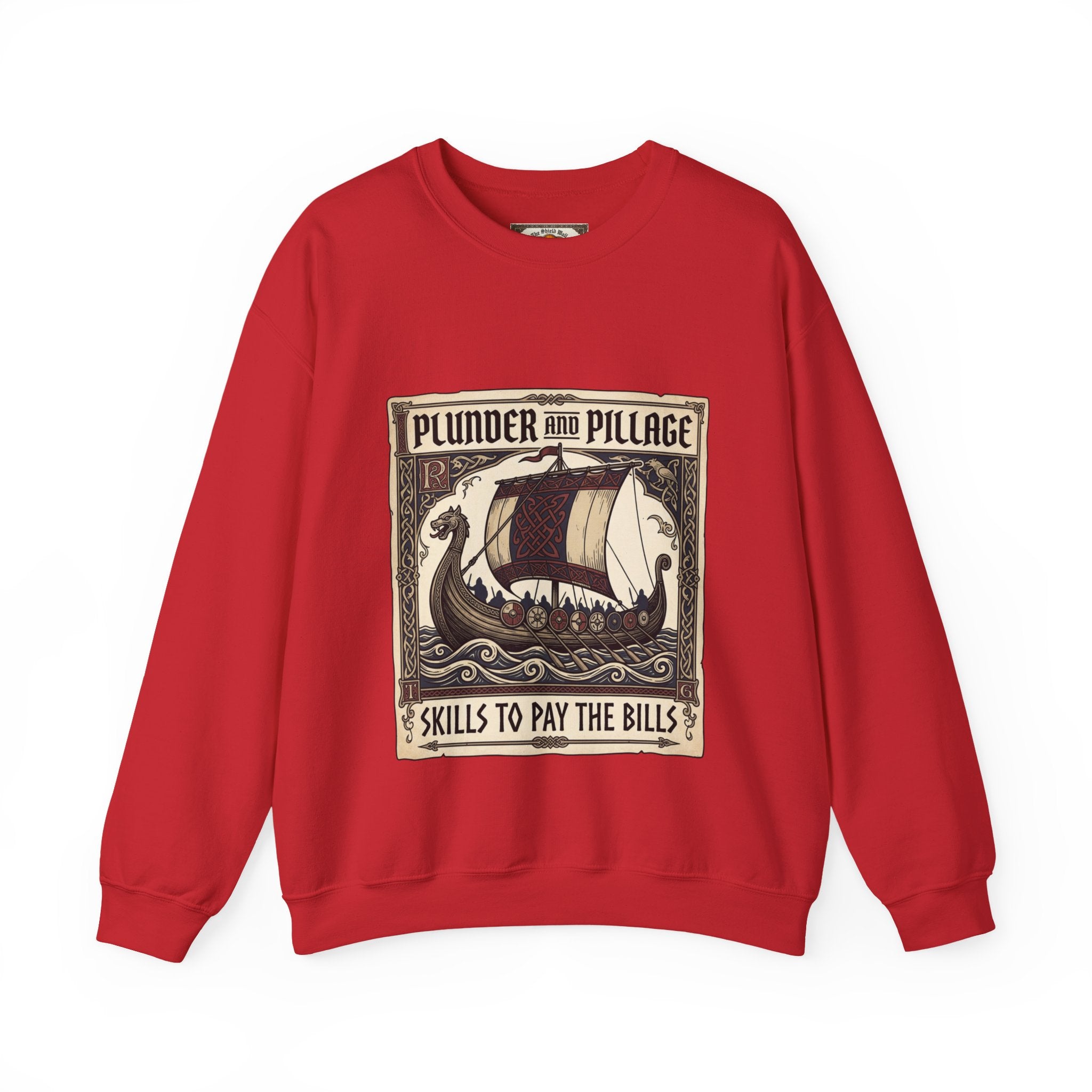 Viking Plunder & Pillage Crewneck Sweatshirt | Unisex Adult Norse Humour | S–2XL