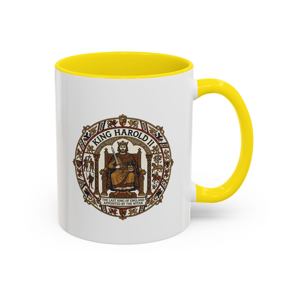King Harold II Crest Mug — Bayeux Tapestry Medieval Coffee Cup (11oz)