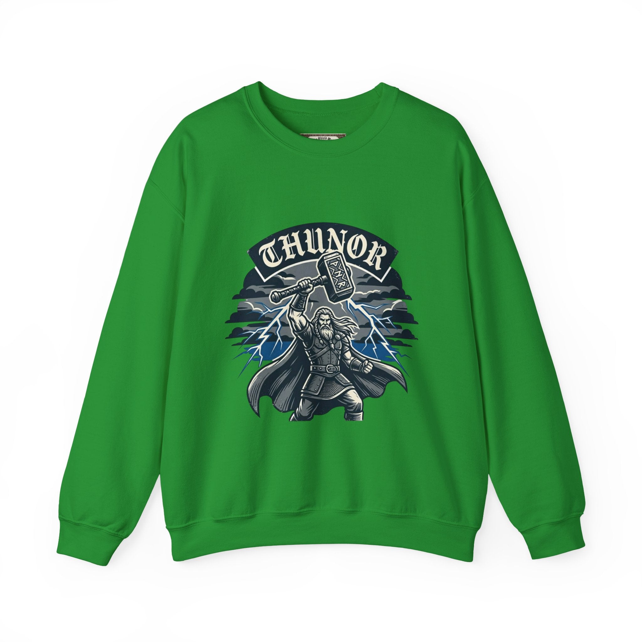 Thunor 'The Thunderer' Sweatshirt — Anglo-Saxon God of Thunder Design