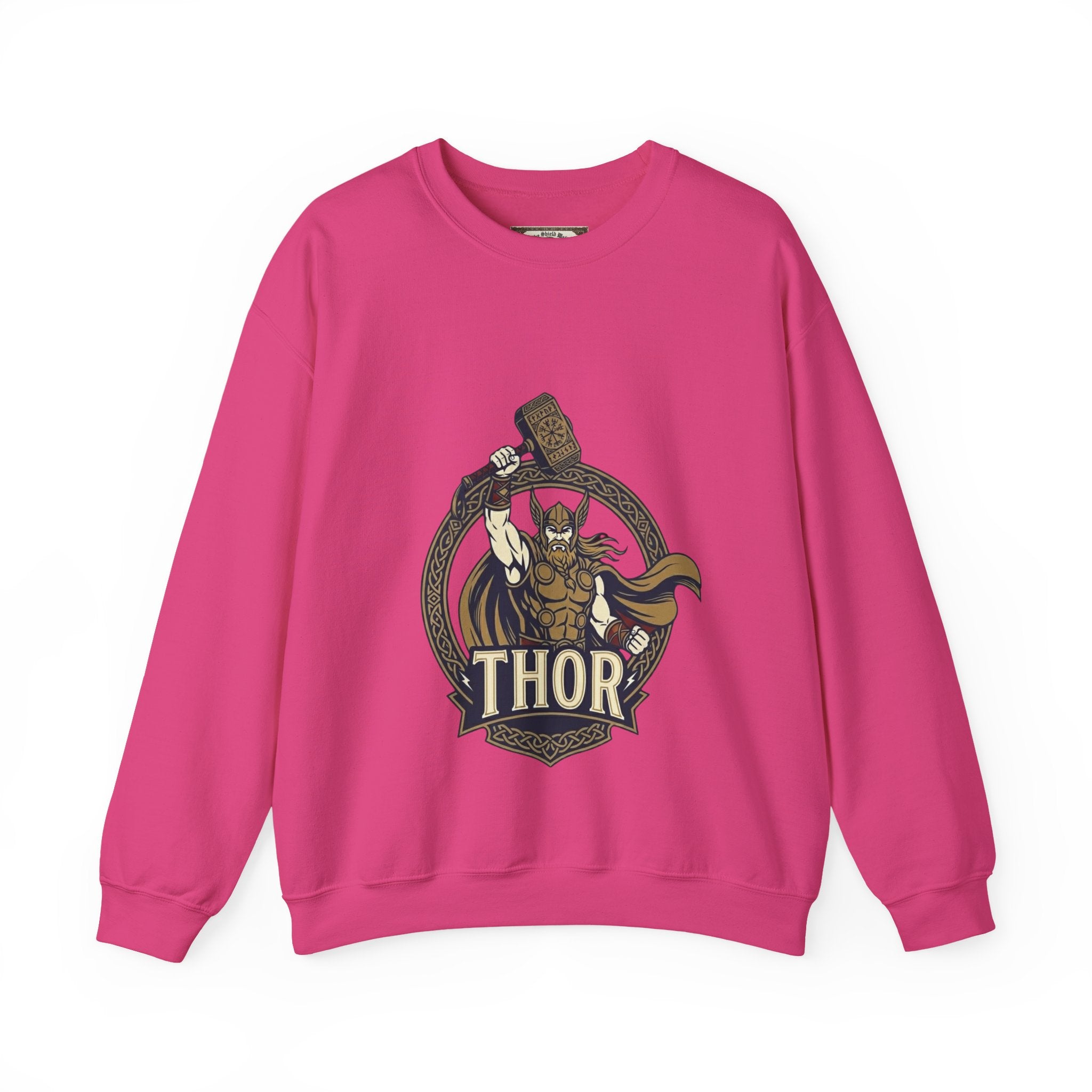 Thor Hammer Crewneck Sweatshirt | Unisex Norse Mythology Graphic Sweatshirt