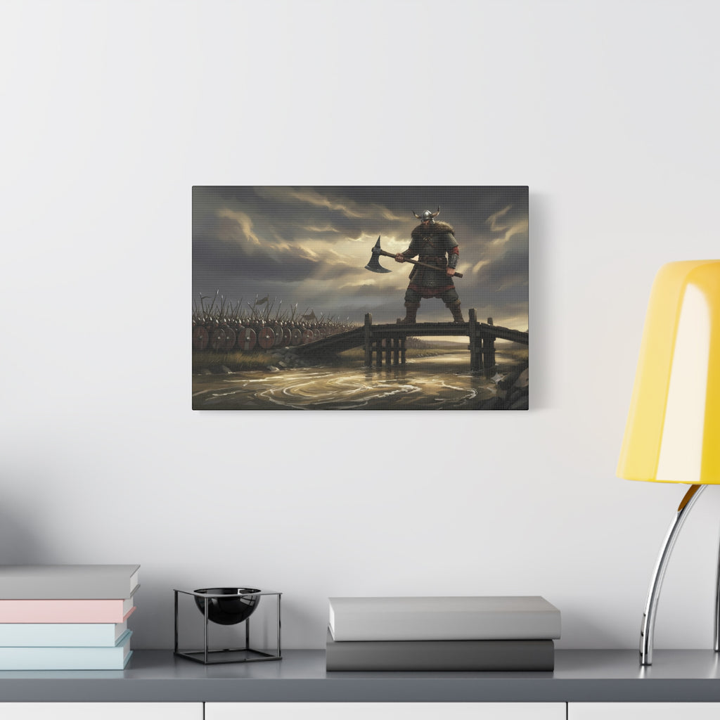 The Lone Axeman of Stamford Bridge — Unframed 1066 Viking Canvas Print | Heritage Clothing