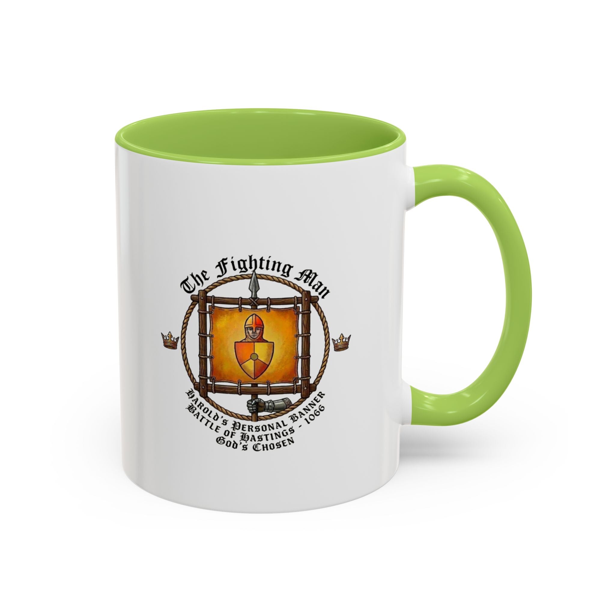 King Harold 'God's Chosen' The Fighting Man Banner Coffee Mug — 1066 Battle of Hastings Tribute