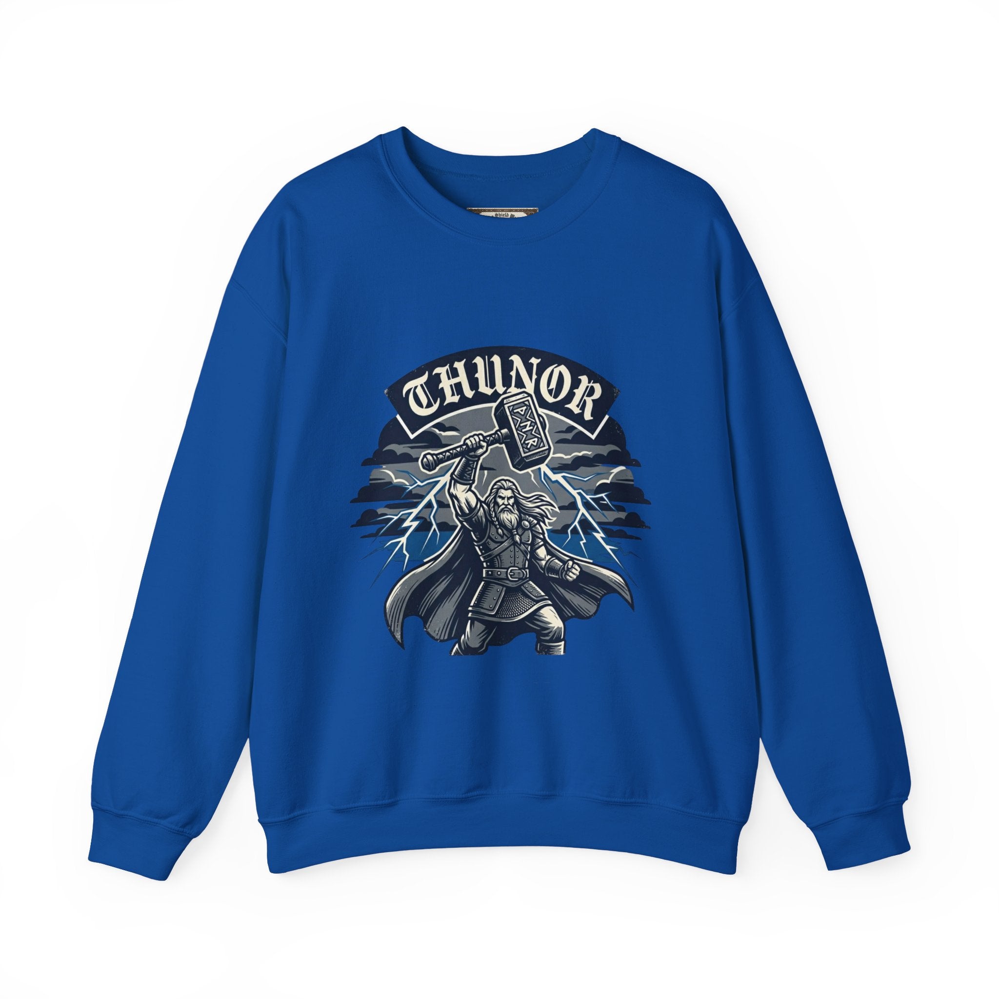 Thunor 'The Thunderer' Sweatshirt — Anglo-Saxon God of Thunder Design