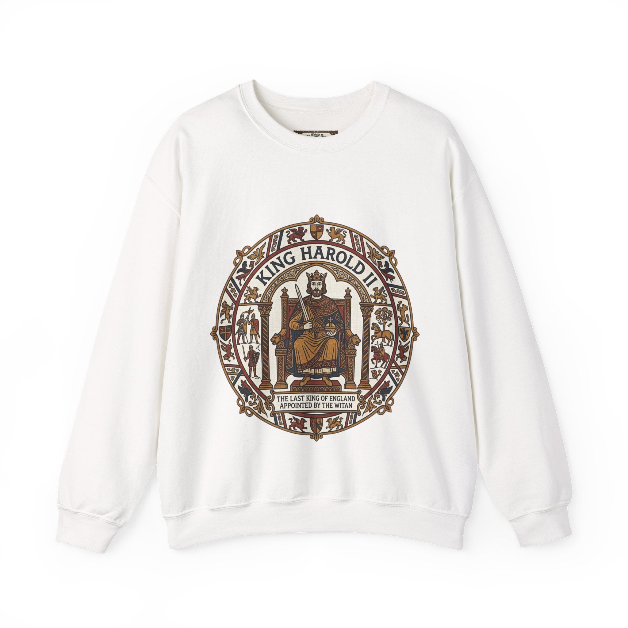 King Harold II Unisex Crewneck Sweatshirt – Medieval Anglo-Saxon Heritage Design