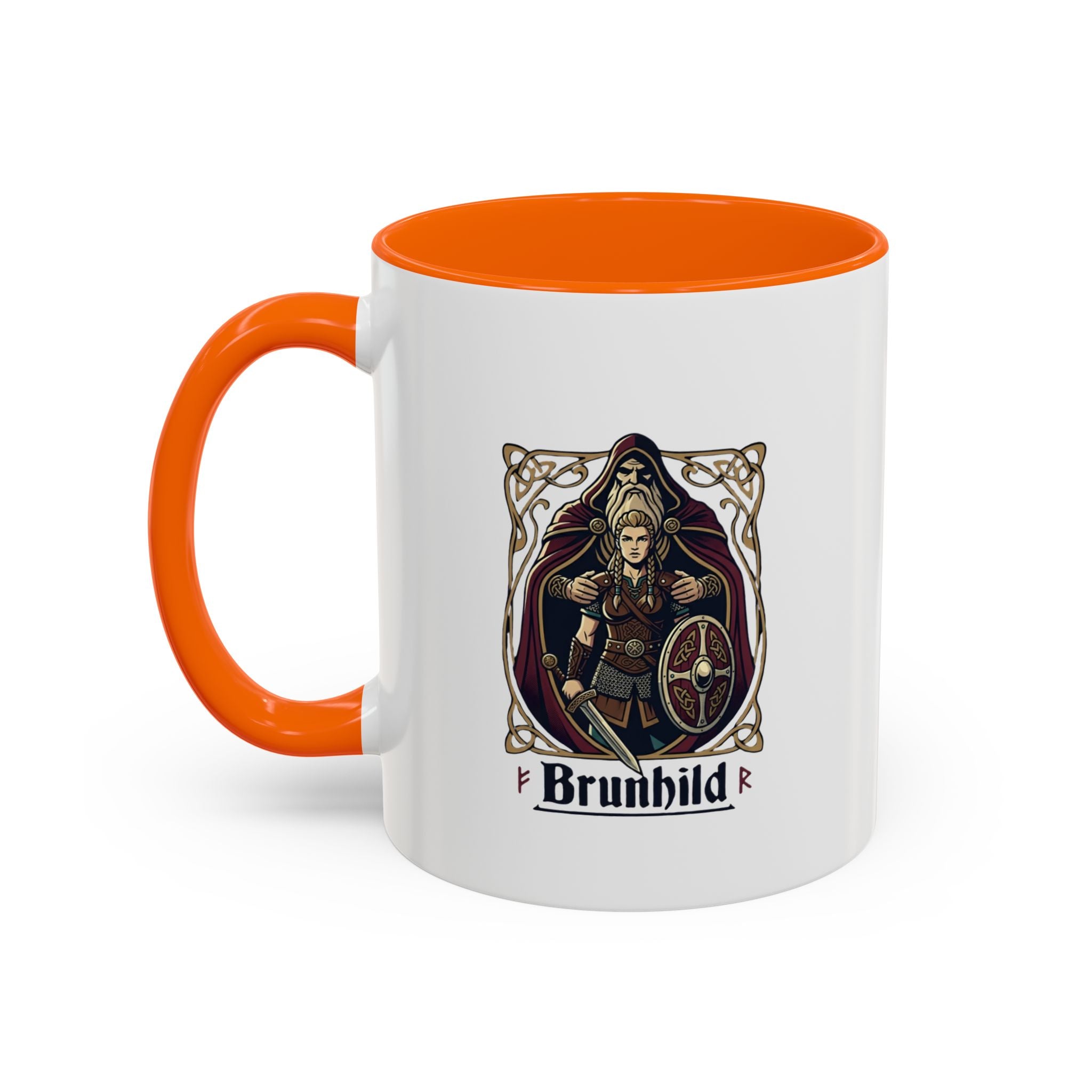 Brunhild Viking Shieldmaiden Coffee Mug | Norse Warrior Accent Mug – 11oz
